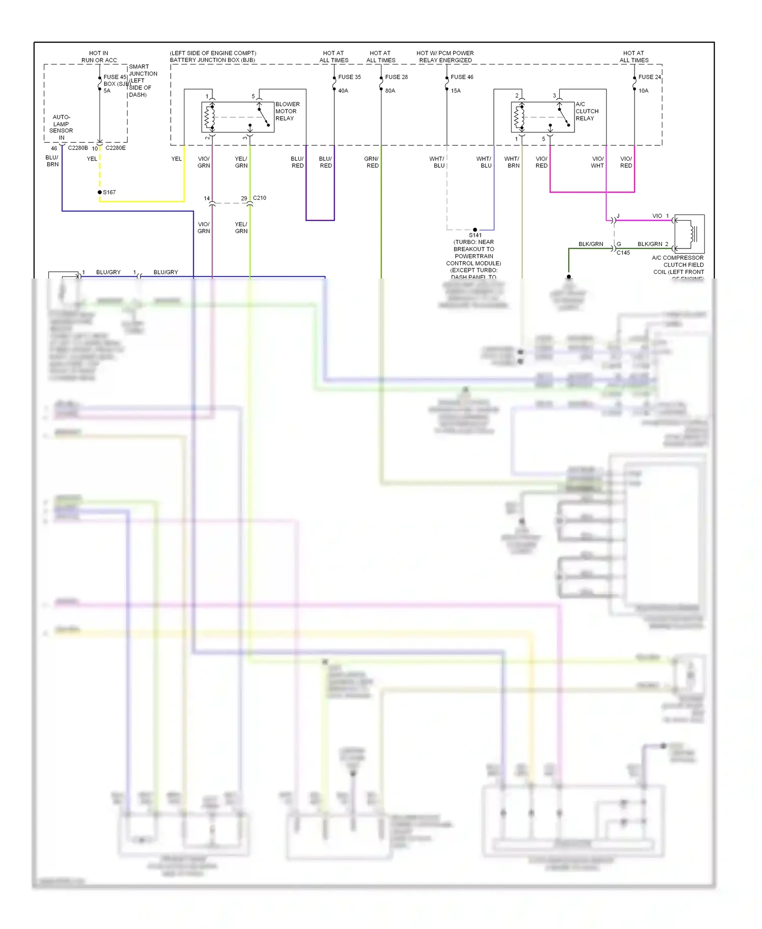 Wiring diagram vio/gry for Ford Flex I (2008-2013) (2 of 33)