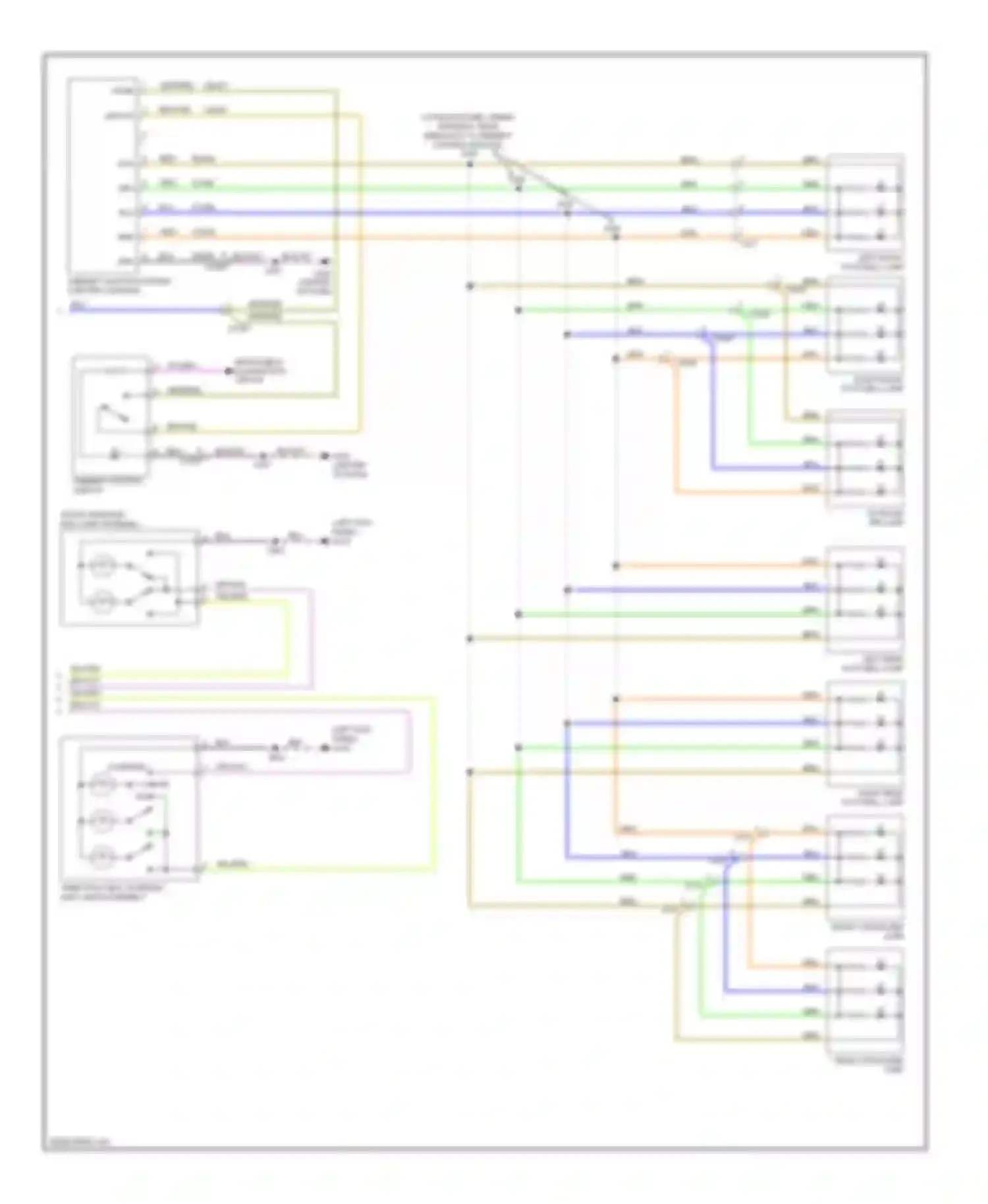 Wiring diagram right rear footwell lamp for Ford Flex I (2008-2013)