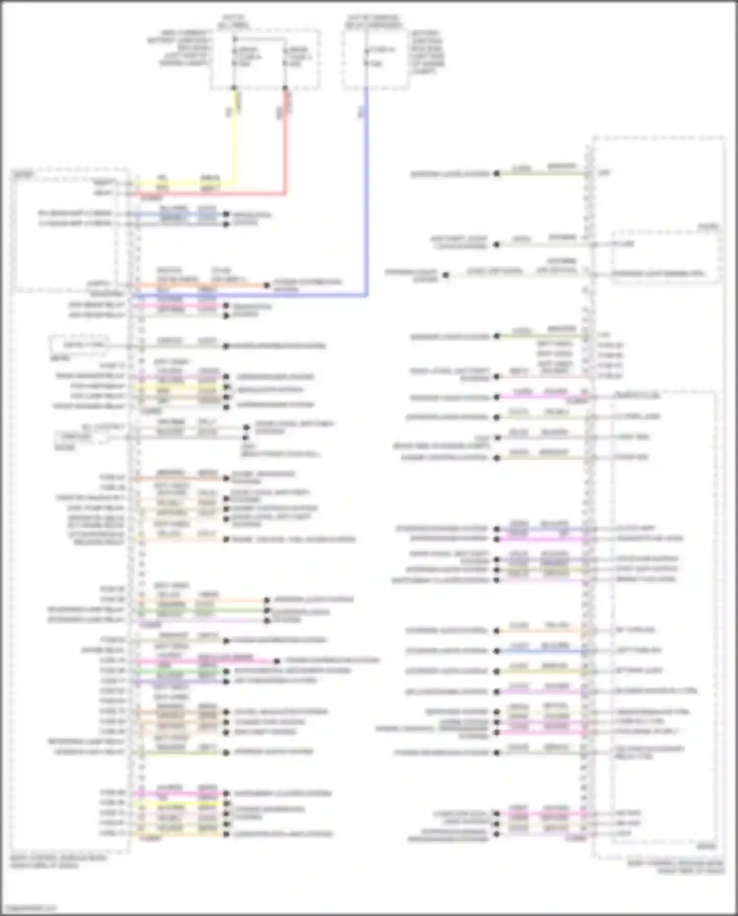 Wiring diagram all lock rly for Ford Focus RS III (2016-2018) (1 of 1)