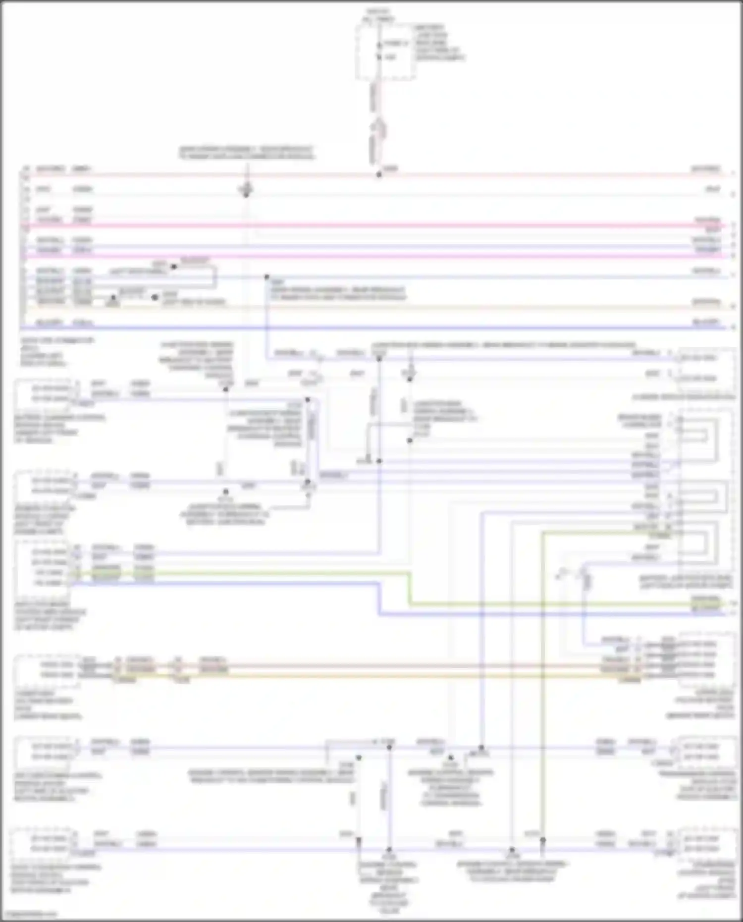 Wiring diagram behind rear seats) for Ford Focus RS III (2016-2018) (1 of 3)