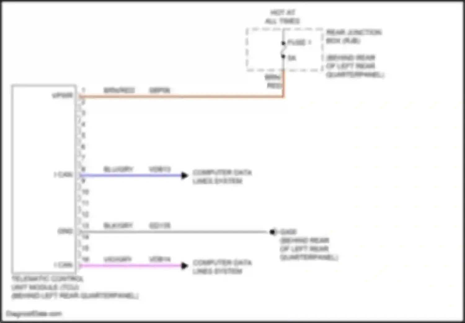 Wiring diagram blu/gry for Ford Focus RS III (2016-2018) (41 of 122)