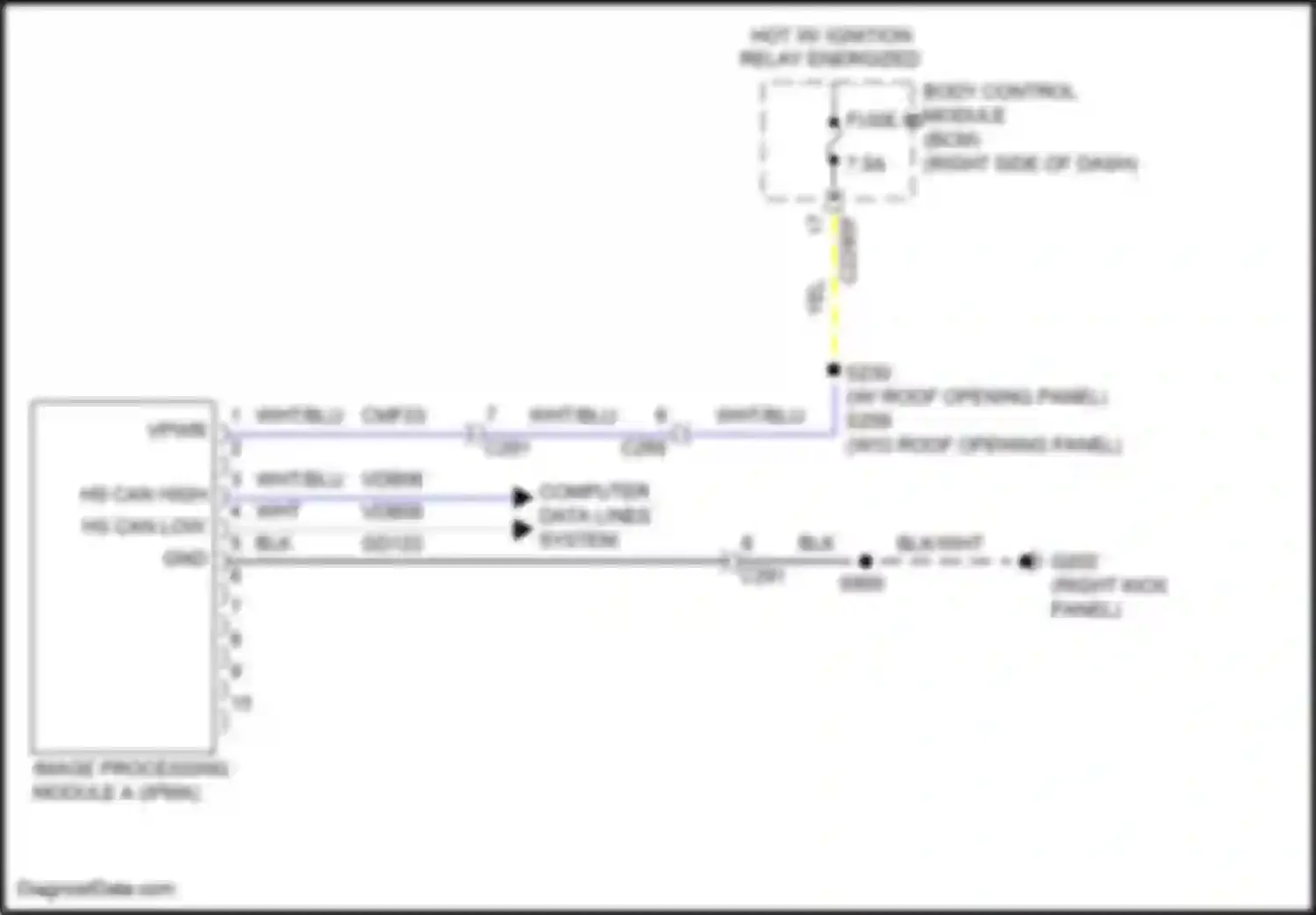 Wiring diagram computer data lines system for Ford Focus RS III (2016-2018) (83 of 191)