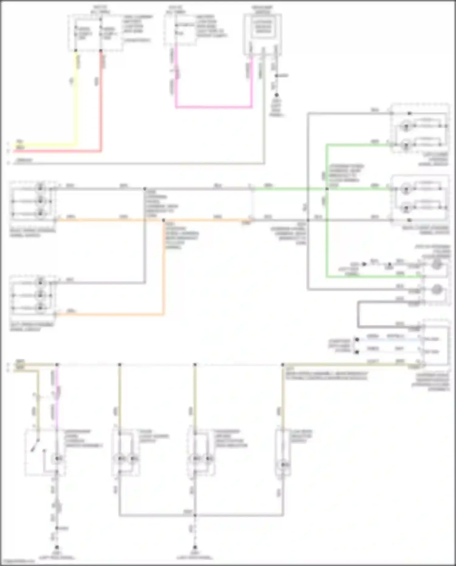 Wiring diagram door lock/ hazard switch for Ford Focus RS III (2016-2018) (3 of 3)