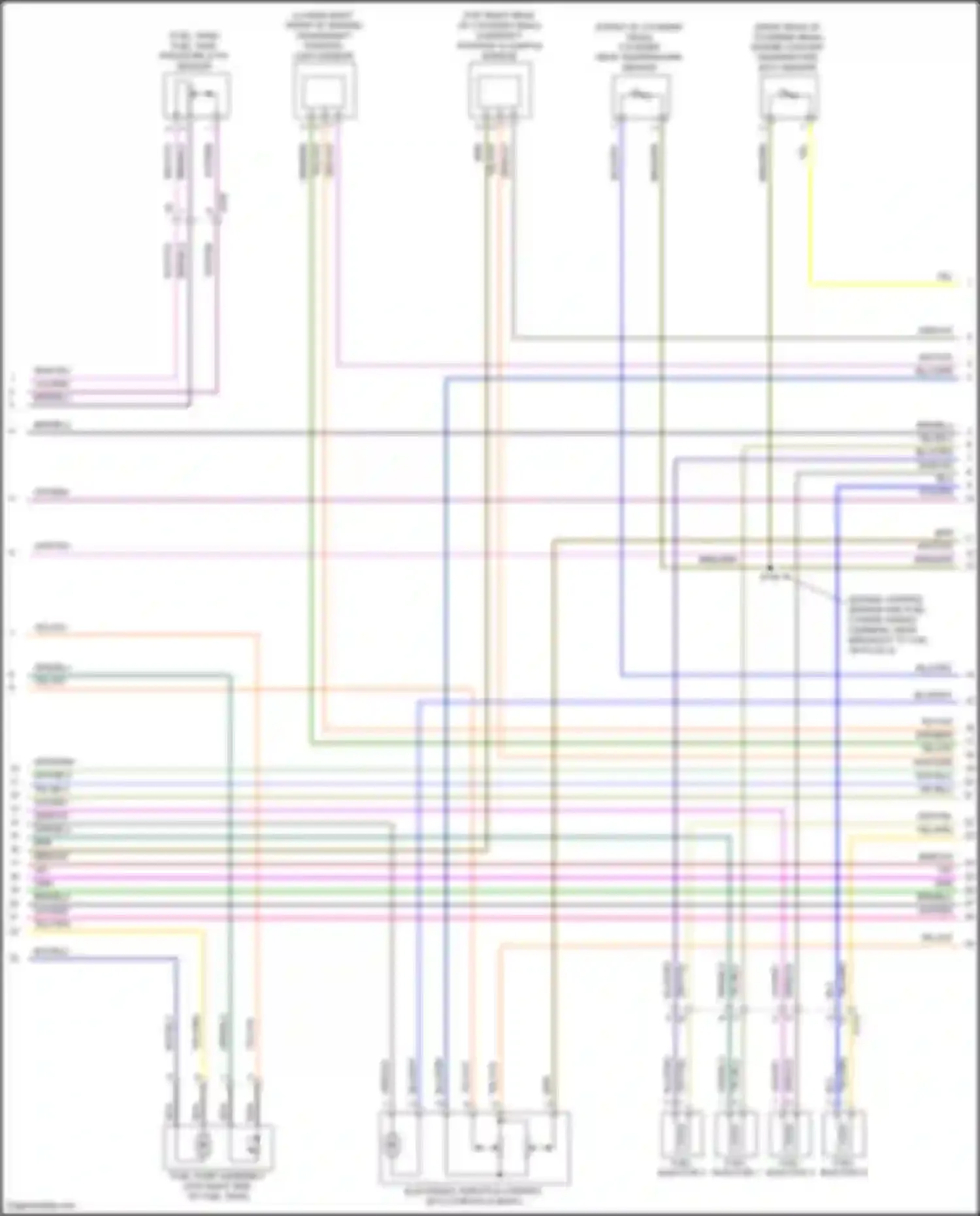Wiring diagram fuel injector 2 for Ford Focus RS III (2016-2018) (2 of 4)