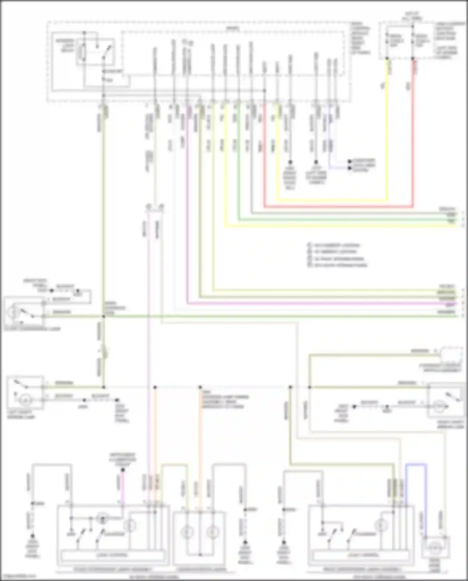 Wiring diagram glove compartment lamp for Ford Focus RS III (2016-2018) (3 of 9)