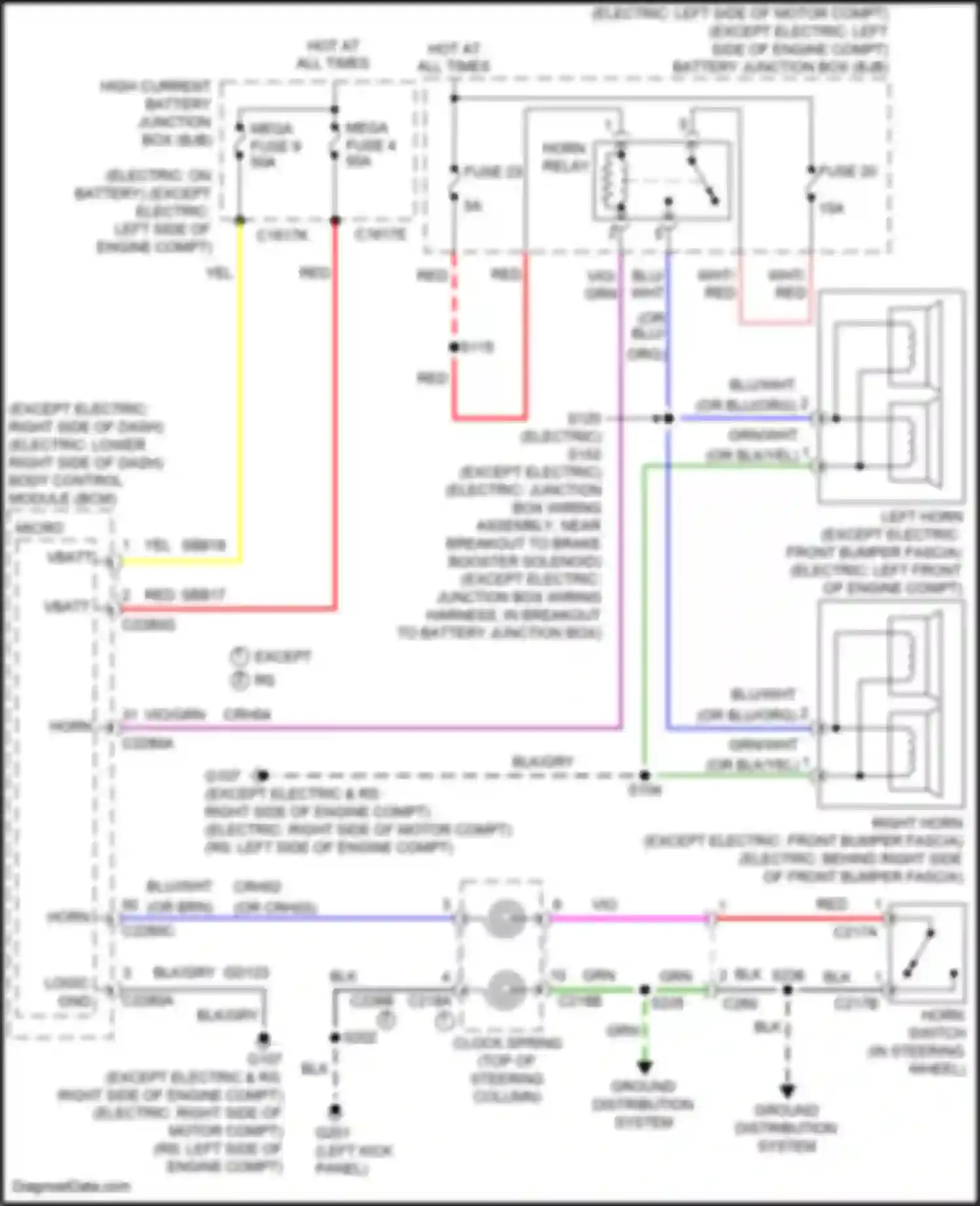 Wiring diagram grn for Ford Focus RS III (2016-2018) (105 of 142)
