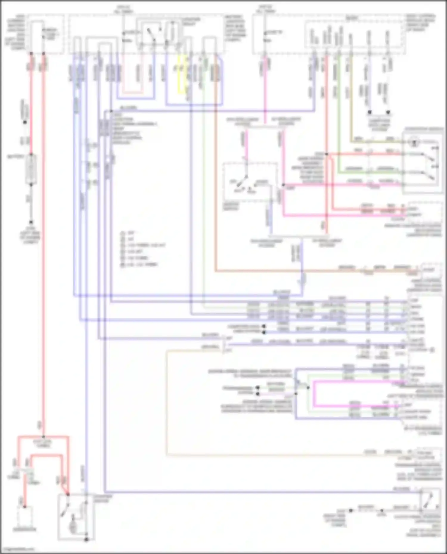 Wiring diagram high current battery junction box for Ford Focus RS III (2016-2018) (1 of 8)