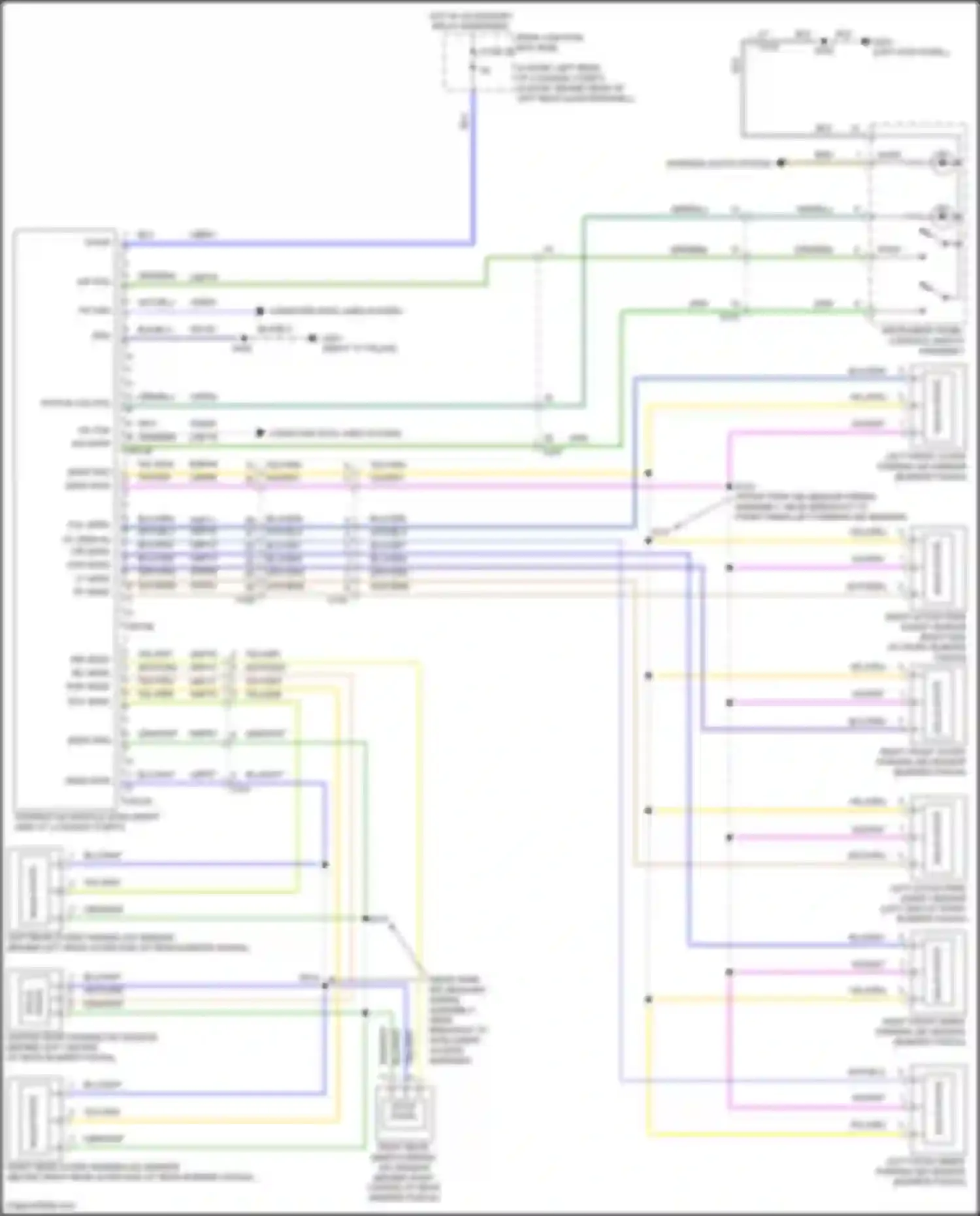 Wiring diagram left active park assist sensor for Ford Focus RS III (2016-2018) (1 of 1)