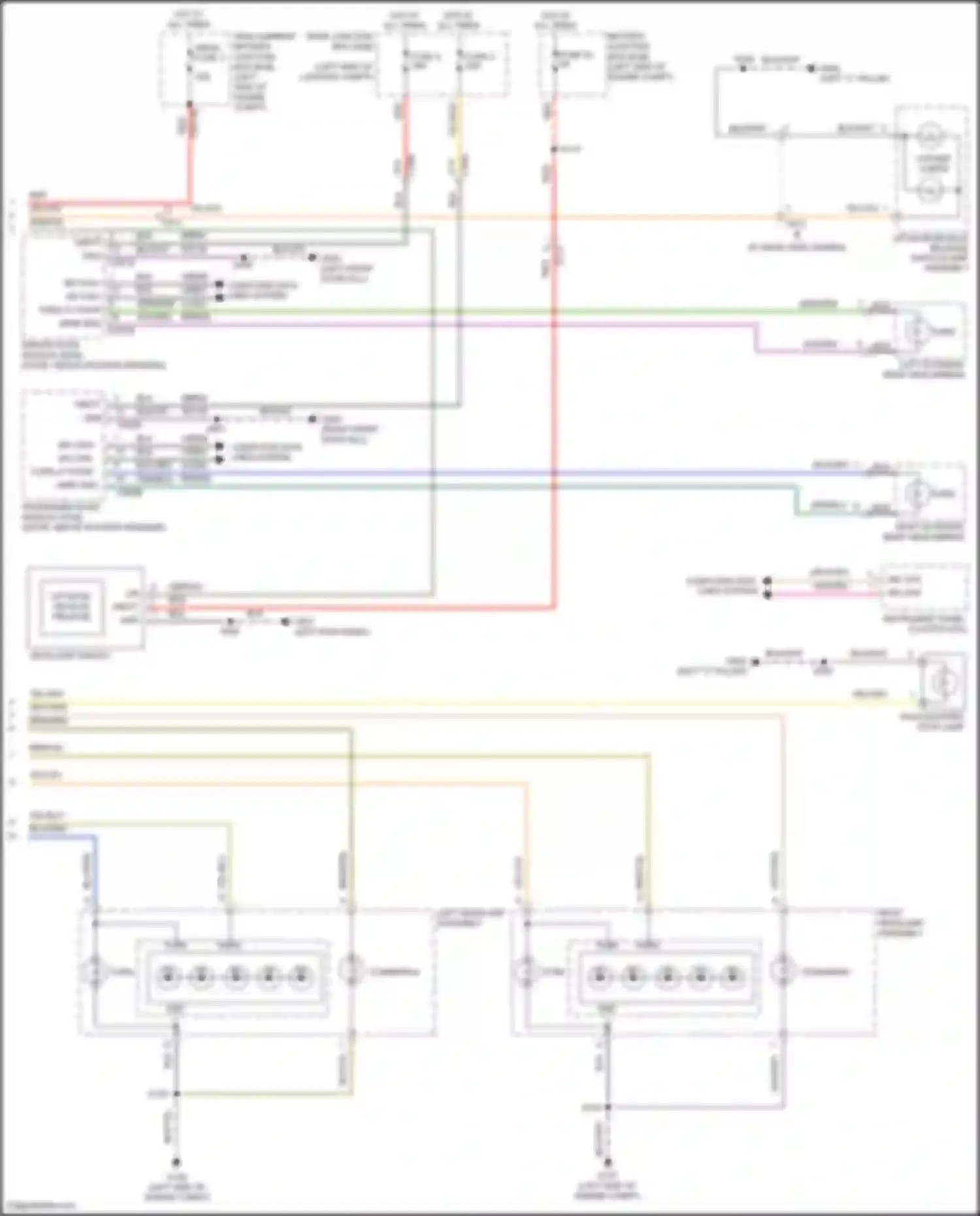 Wiring diagram left "c" pillar) for Ford Focus RS III (2016-2018) (5 of 15)