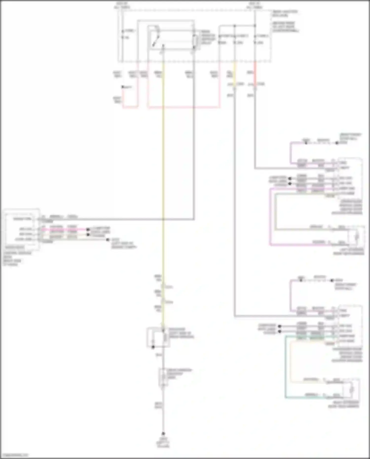 Wiring diagram left exterior rear view mirror for Ford Focus RS III (2016-2018) (4 of 13)