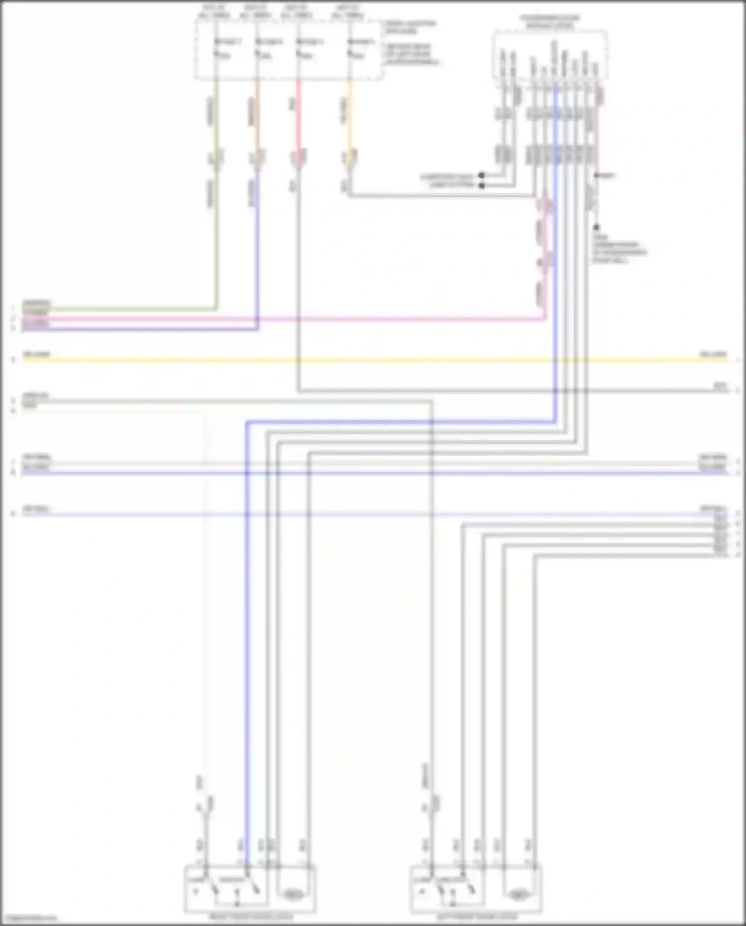 Wiring diagram left front door latch for Ford Focus RS III (2016-2018) (1 of 22)