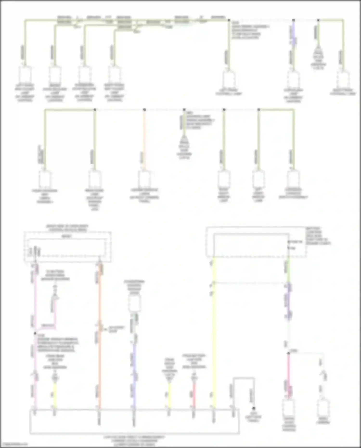 Wiring diagram left front map pocket lamp for Ford Focus RS III (2016-2018) (3 of 3)