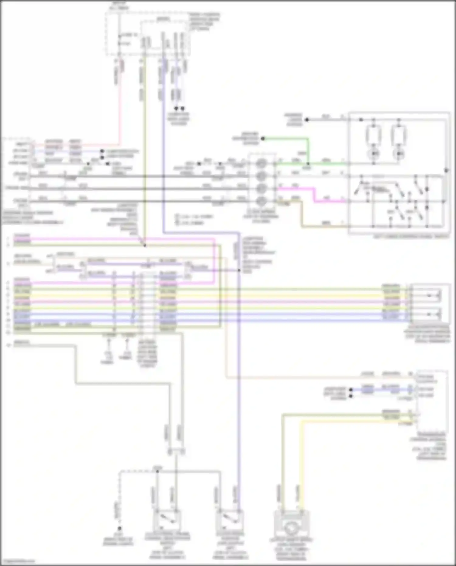 Wiring diagram left lower steering wheel switch for Ford Focus RS III (2016-2018) (1 of 11)