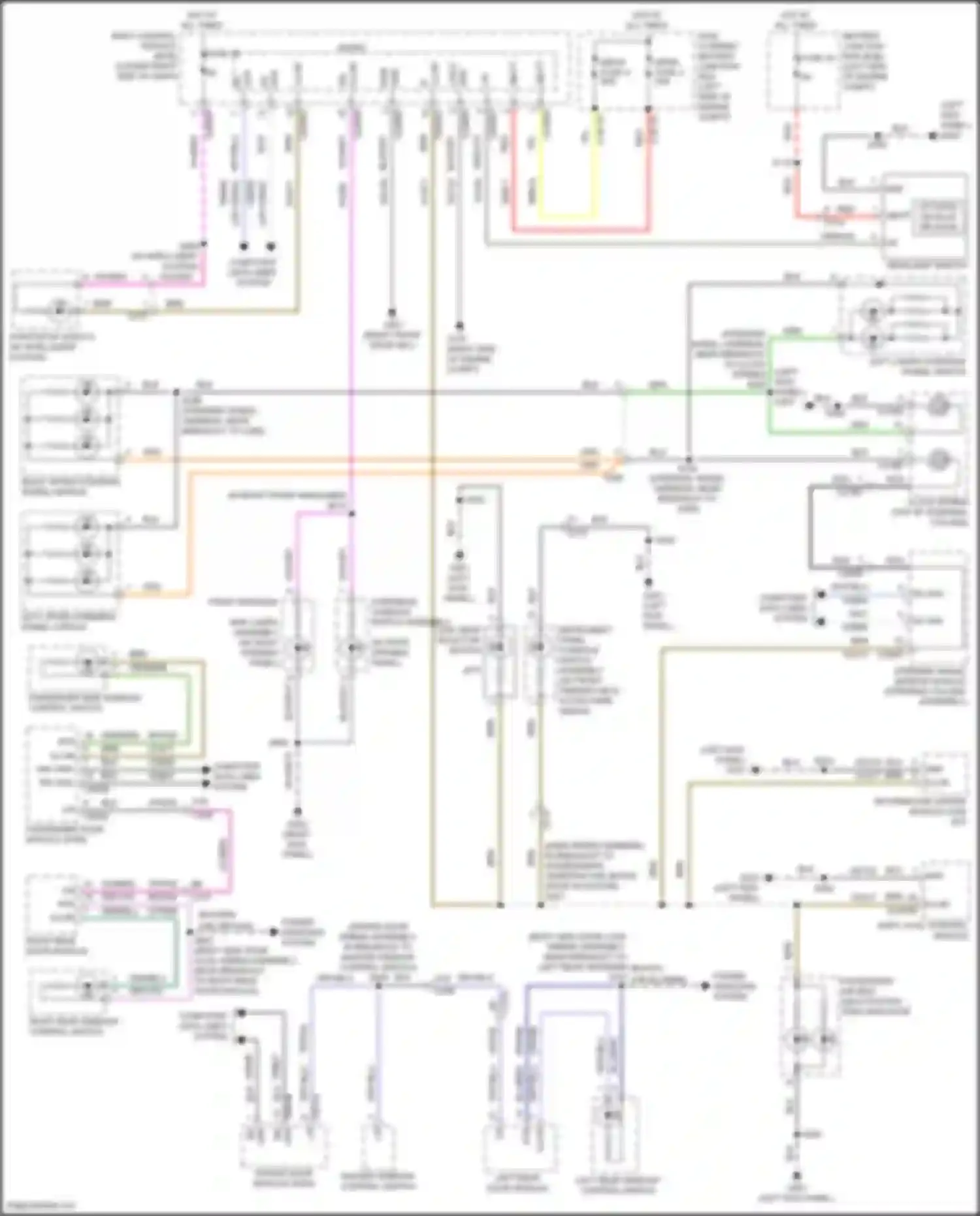 Wiring diagram left upper steering wheel switch for Ford Focus RS III (2016-2018) (4 of 13)