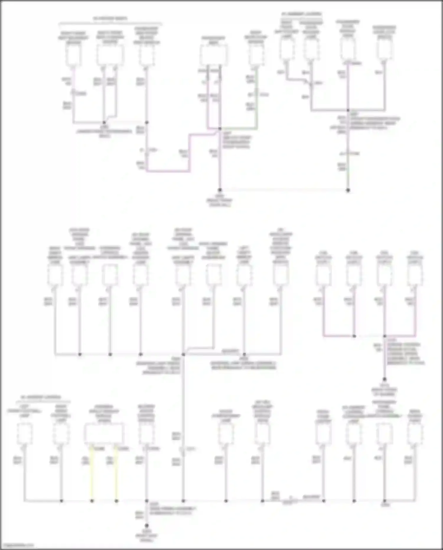 Wiring diagram right front seat backrest heater for Ford Focus RS III (2016-2018) (3 of 5)