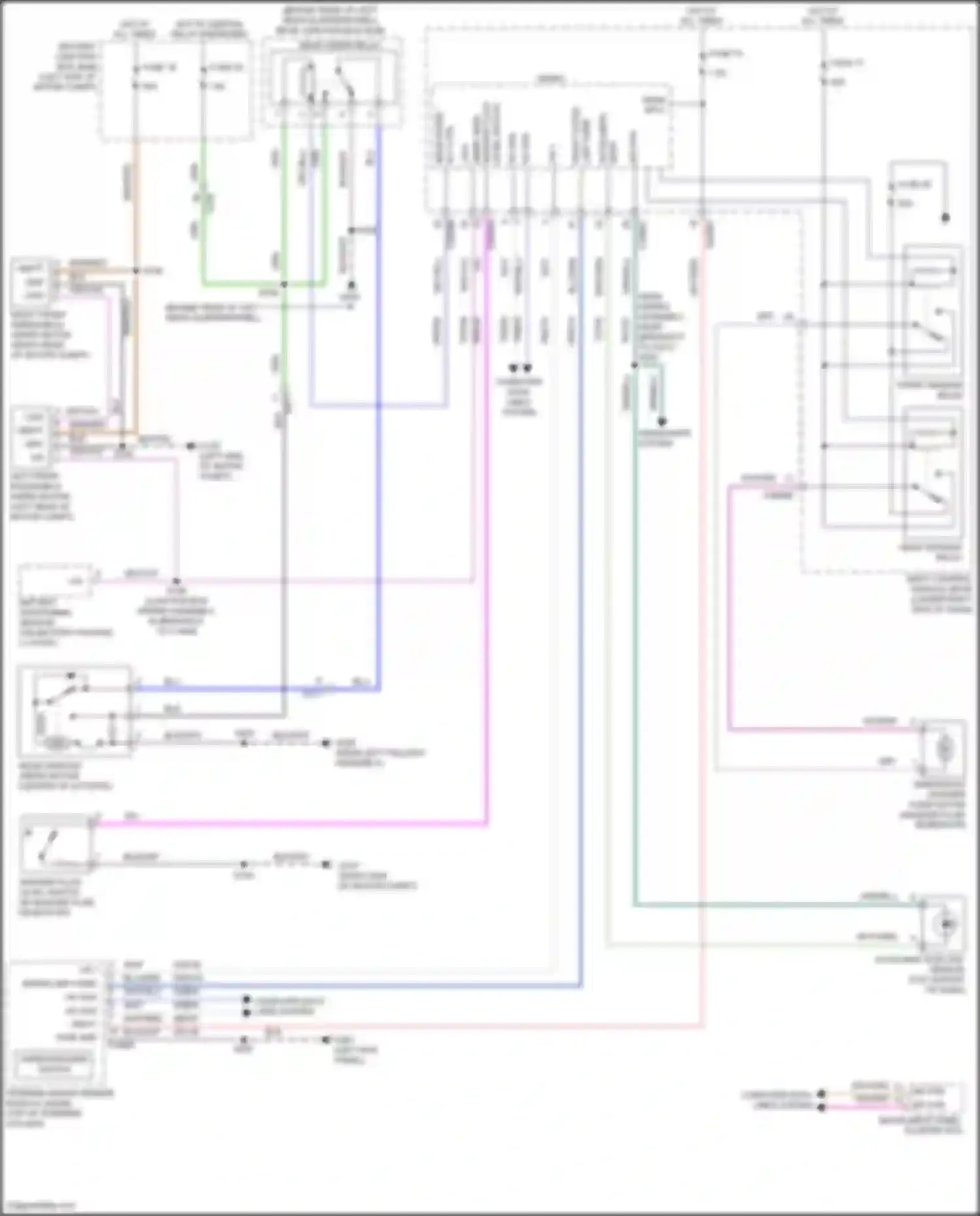 Wiring diagram rly ctrl for Ford Focus RS III (2016-2018) (1 of 3)