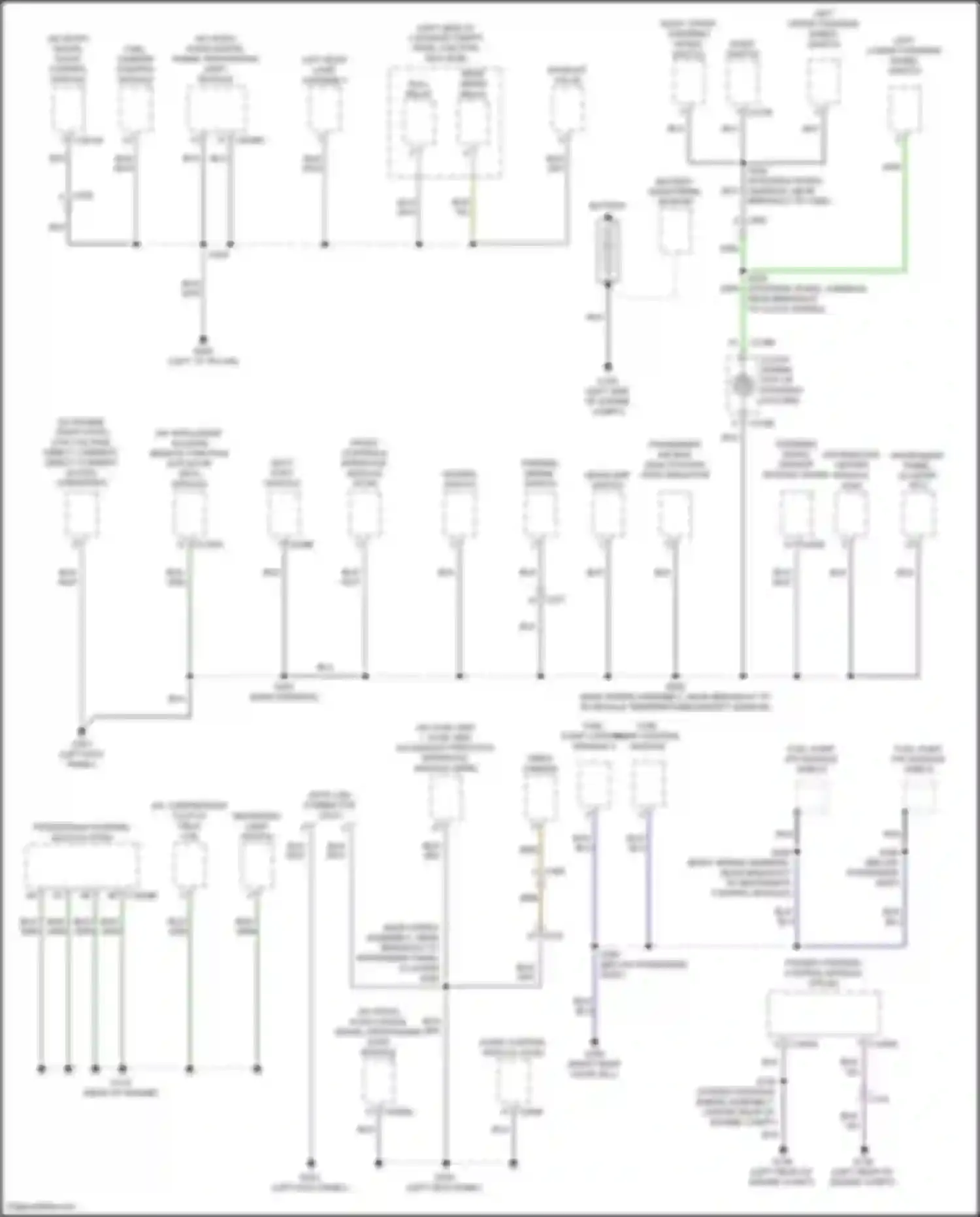 Wiring diagram w/ engine start/ stop) for Ford Focus RS III (2016-2018) (2 of 2)