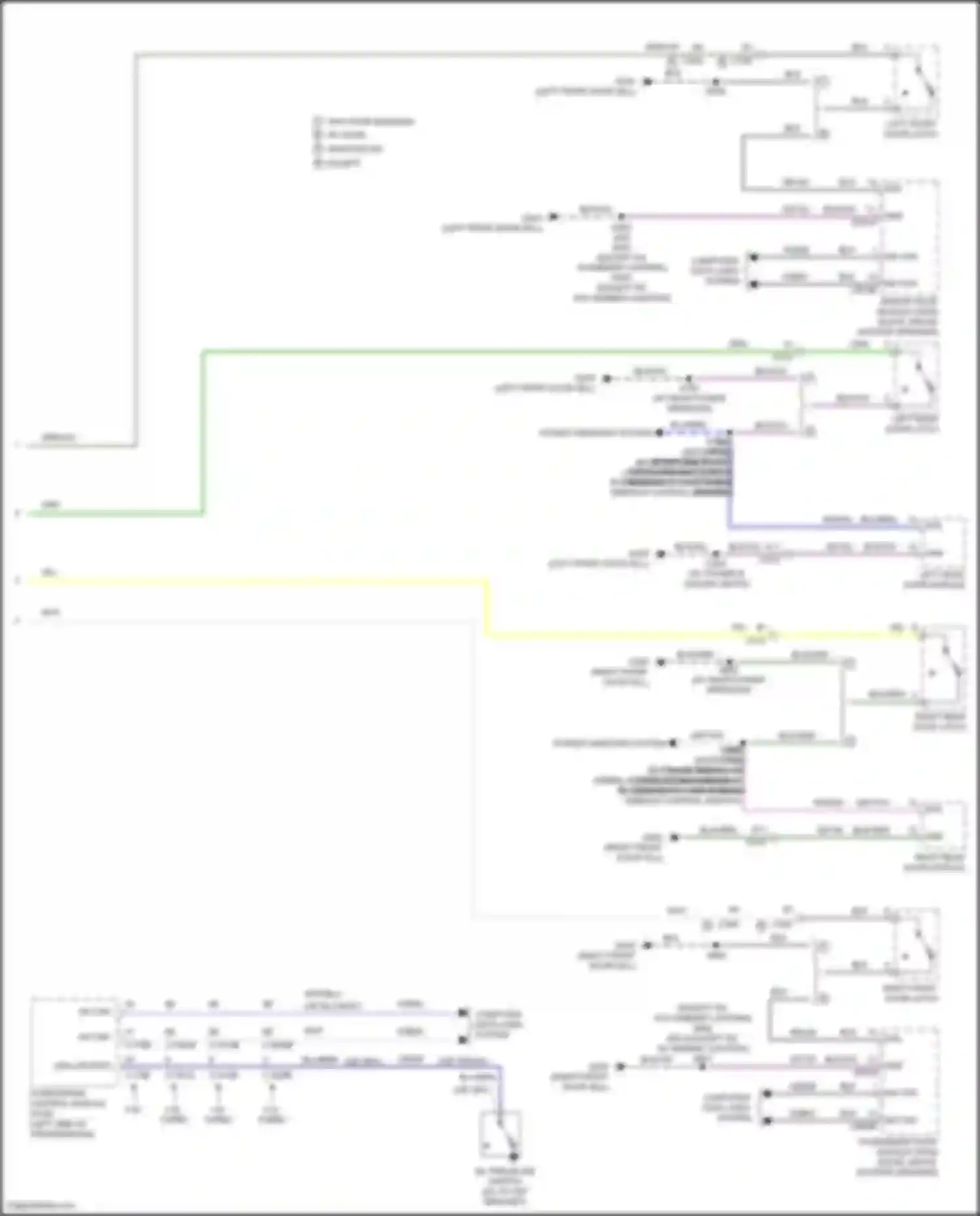 Wiring diagram w/o door modules w/ door modules rs except rs for Ford Focus RS III (2016-2018) (1 of 1)