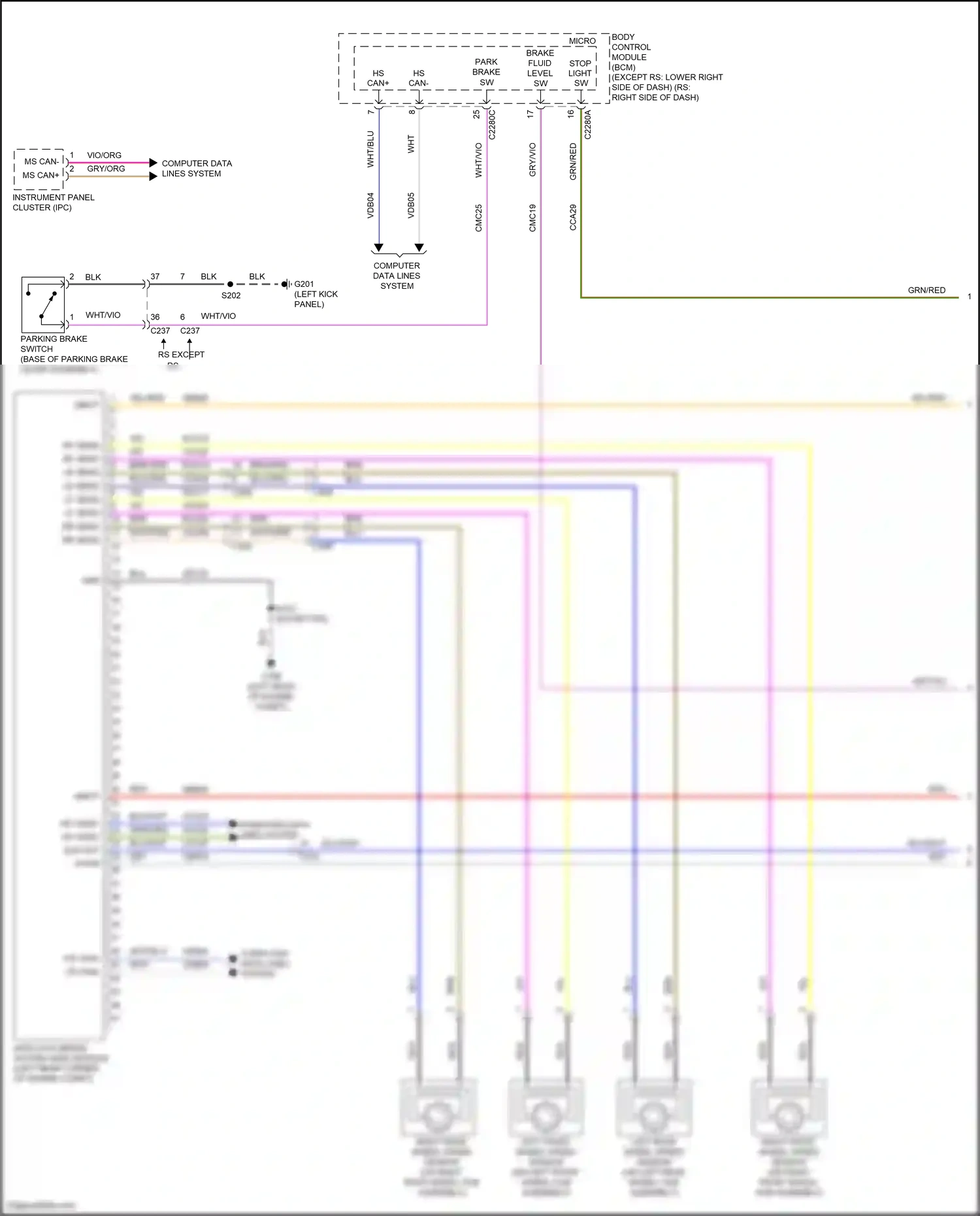 Ford Focus ST III facelift (2015-2018) computer data lines system wiring diagram  (123 of 197)