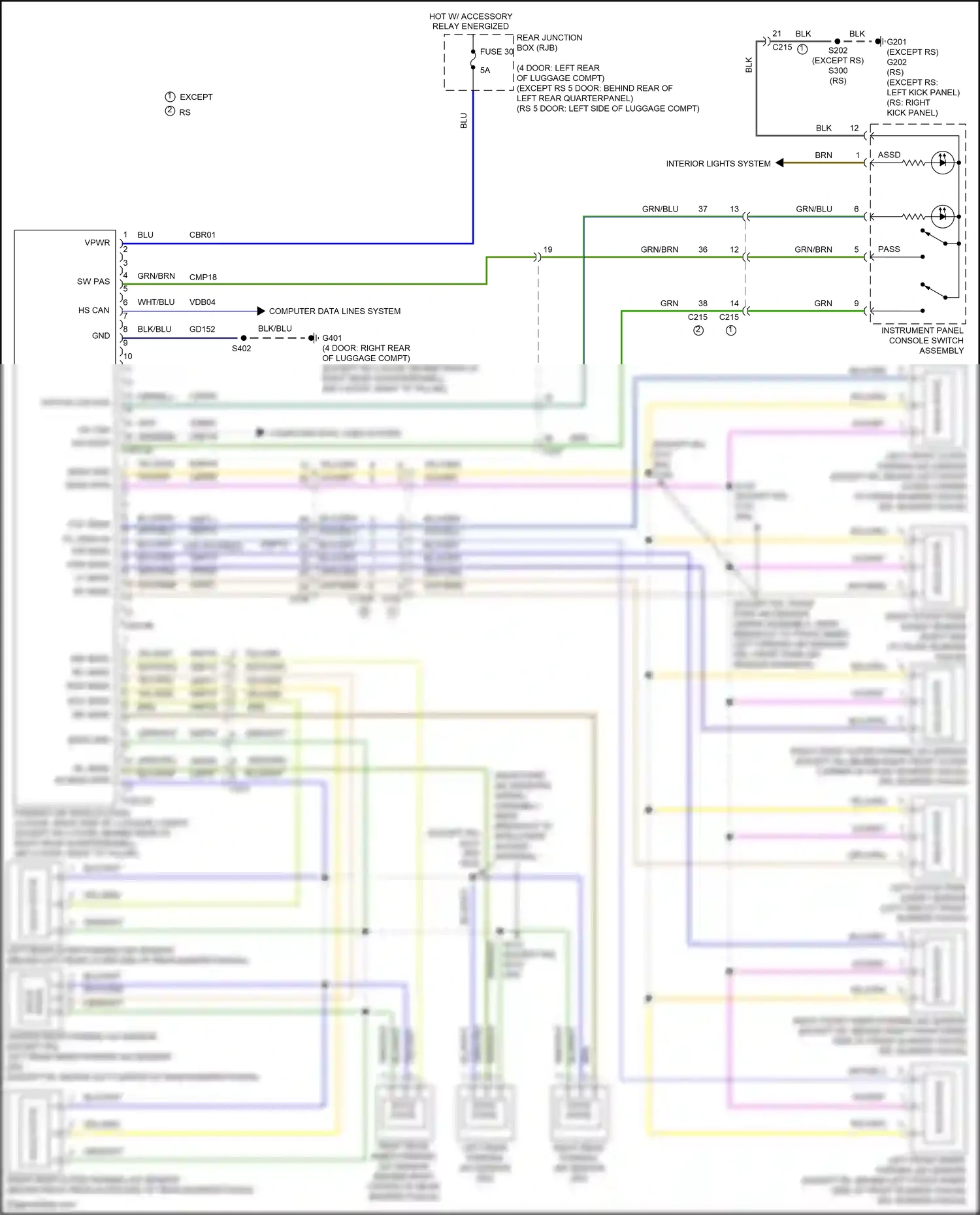 Ford Focus ST III facelift (2015-2018) computer data lines system wiring diagram  (69 of 197)