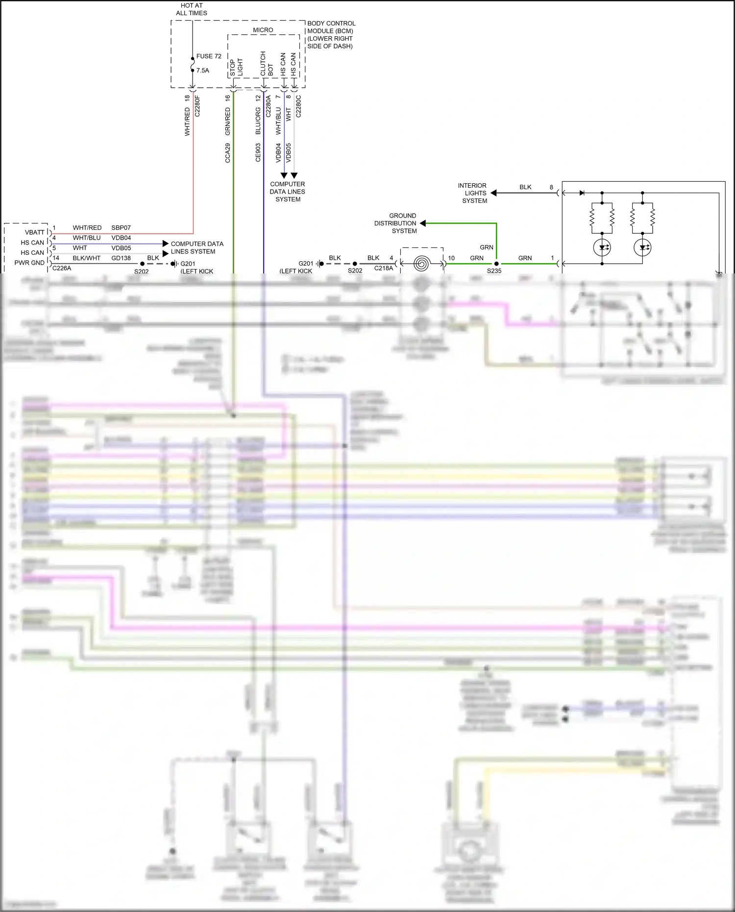Ford Focus ST III facelift (2015-2018) computer data lines system wiring diagram  (183 of 197)