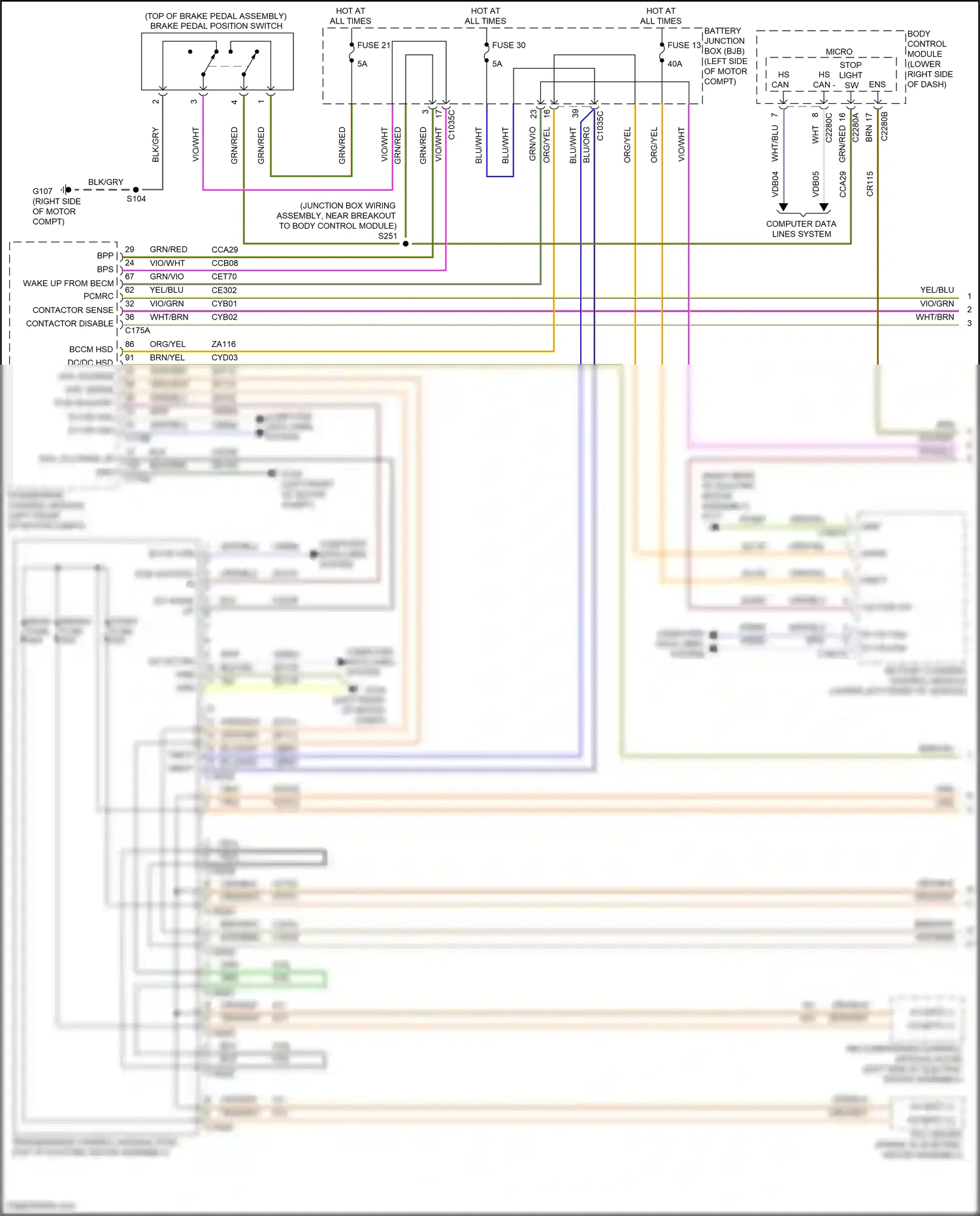 Ford Focus ST III facelift (2015-2018) computer data lines system wiring diagram  (167 of 197)