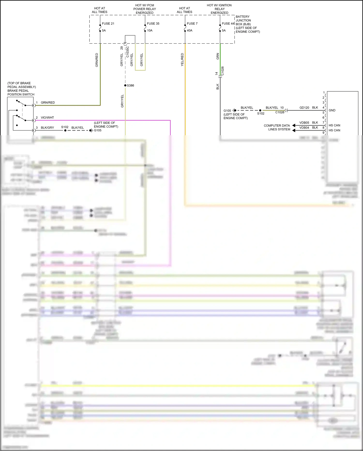 Ford Focus ST III facelift (2015-2018) cpp-tt wiring diagram  (1 of 2)