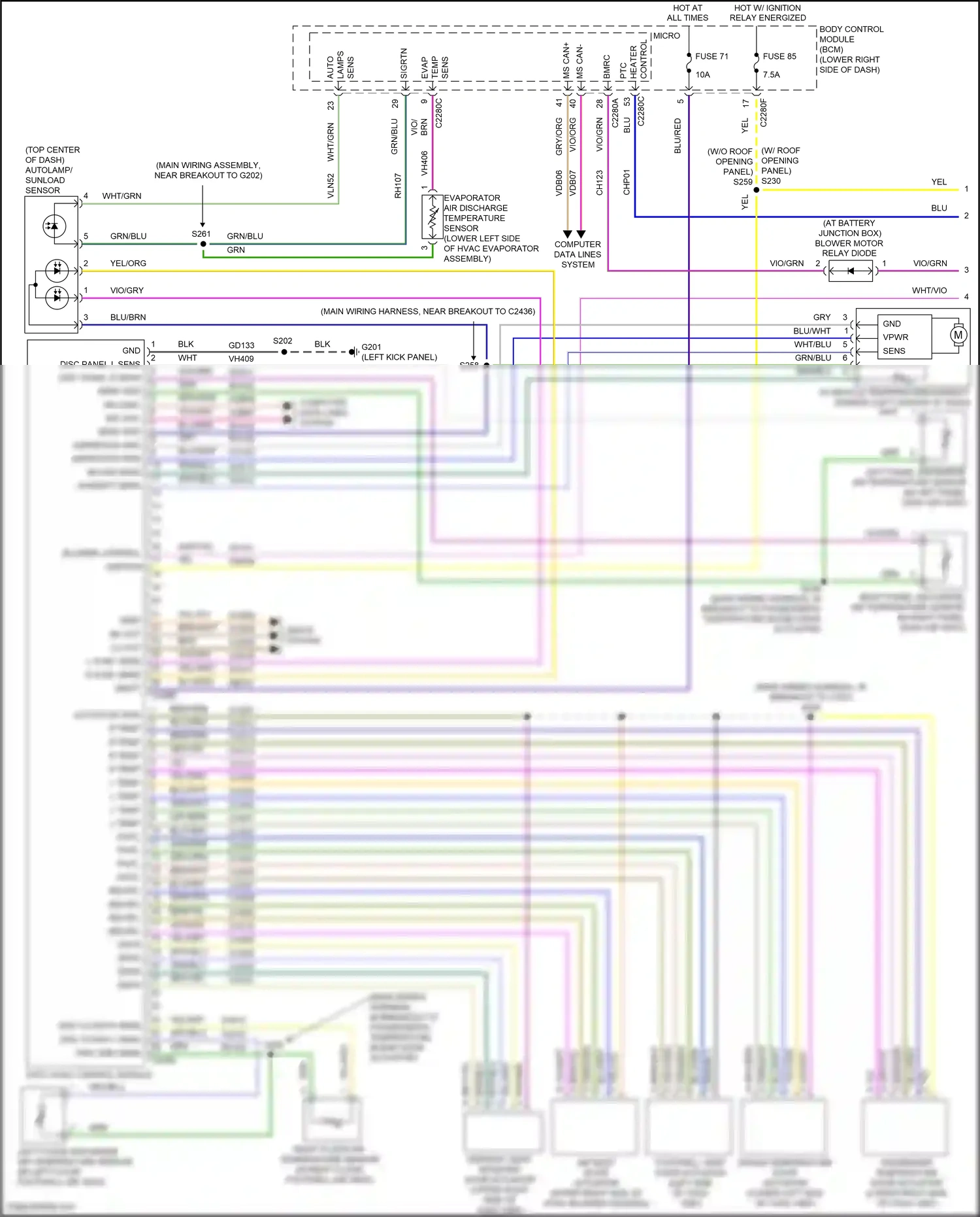 Ford Focus ST III facelift (2015-2018) datc hvac control module wiring diagram  (1 of 7)
