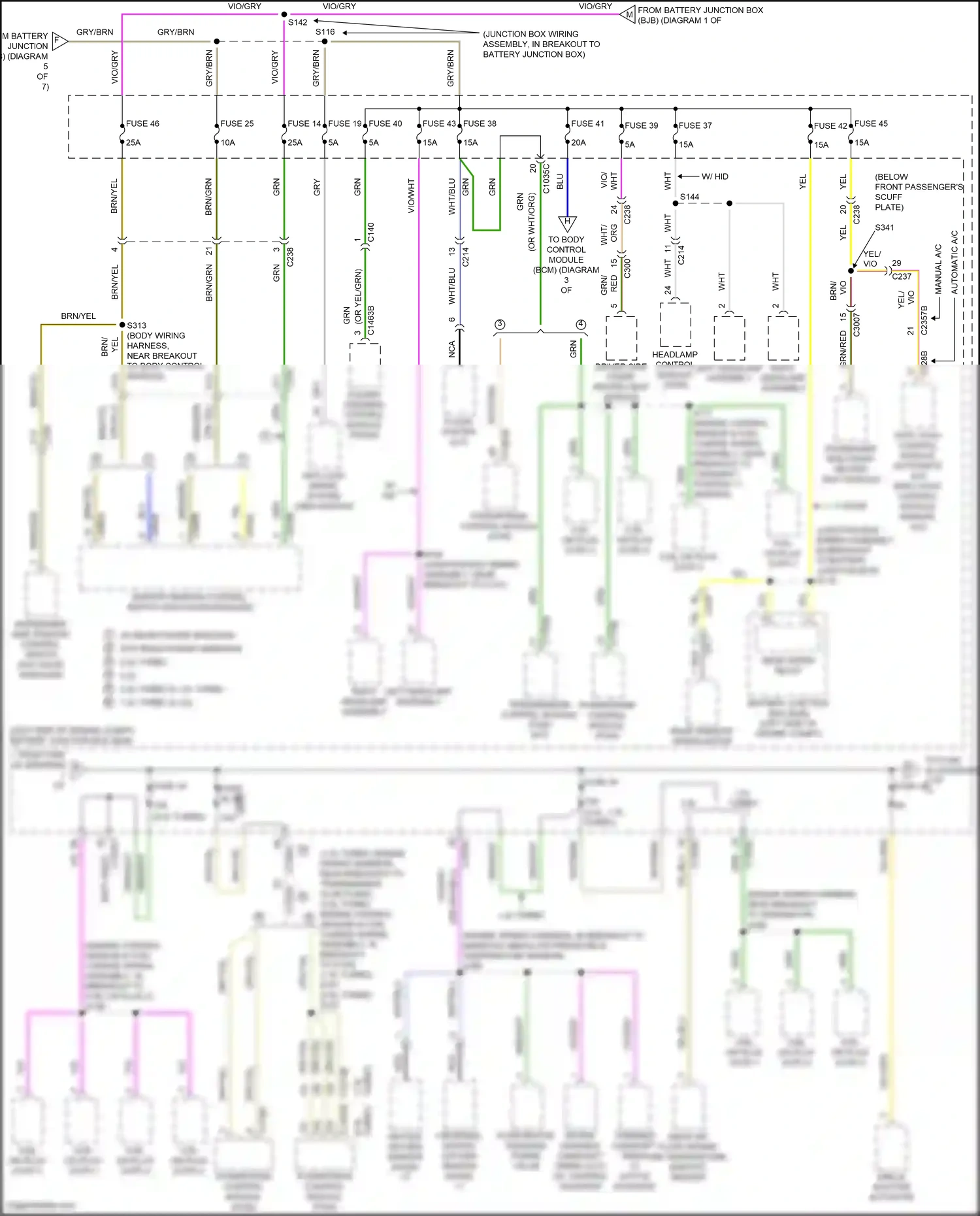 Ford Focus ST III facelift (2015-2018) datc hvac control module wiring diagram  (6 of 7)