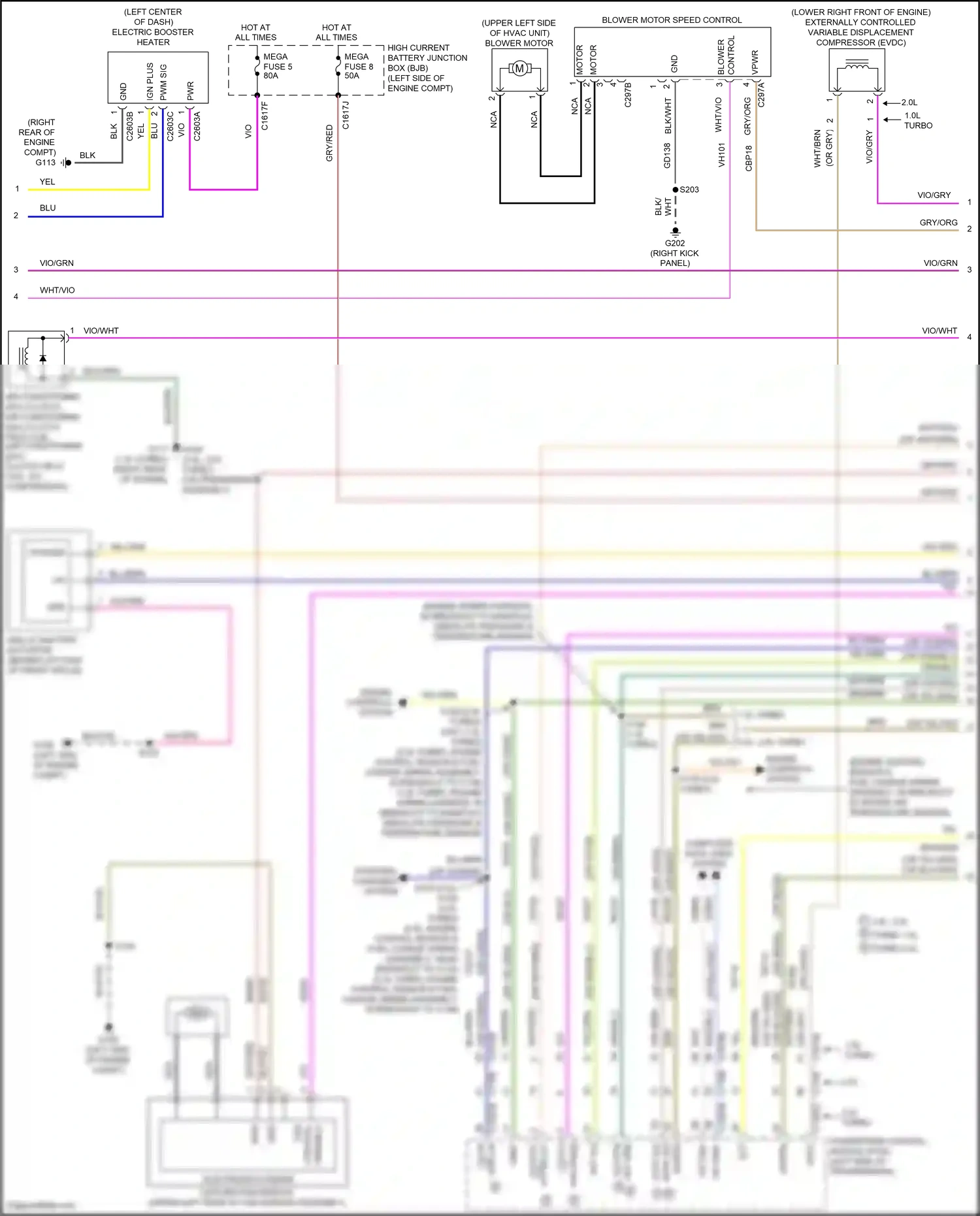 Ford Focus ST III facelift (2015-2018) electronics engine cooling fan module wiring diagram  (1 of 2)