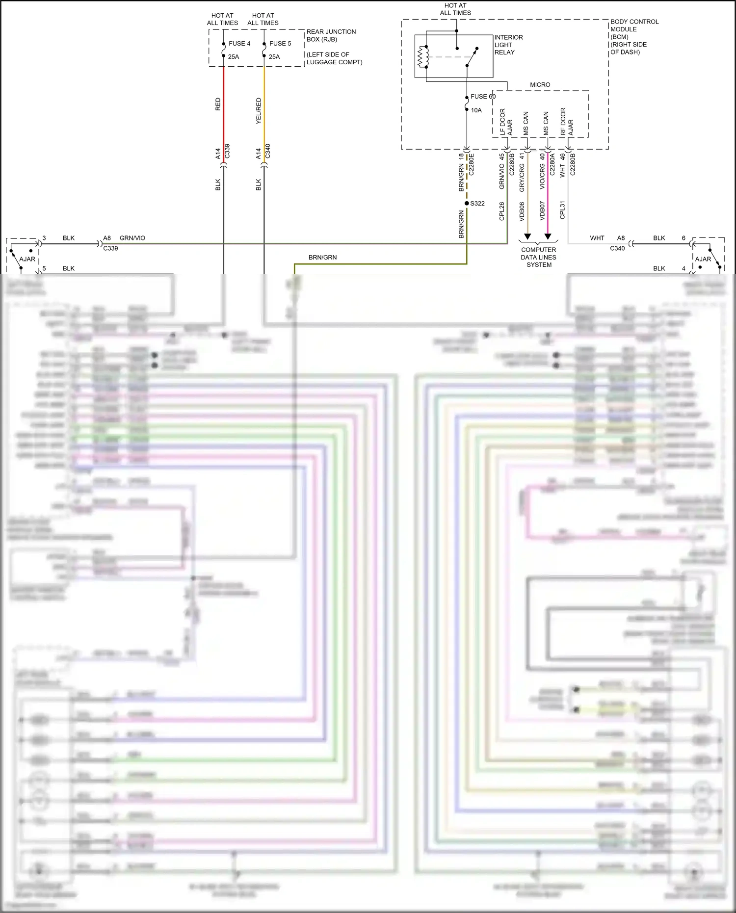 Ford Focus ST III facelift (2015-2018) master window control switch wiring diagram  (6 of 28)