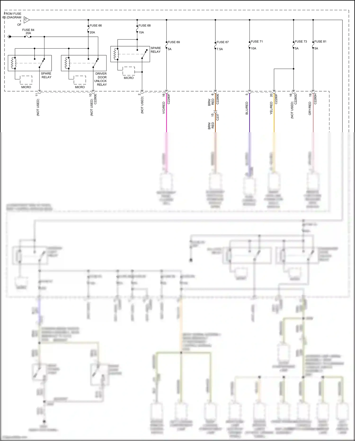 Ford Focus ST III facelift (2015-2018) master window control switch wiring diagram  (15 of 28)