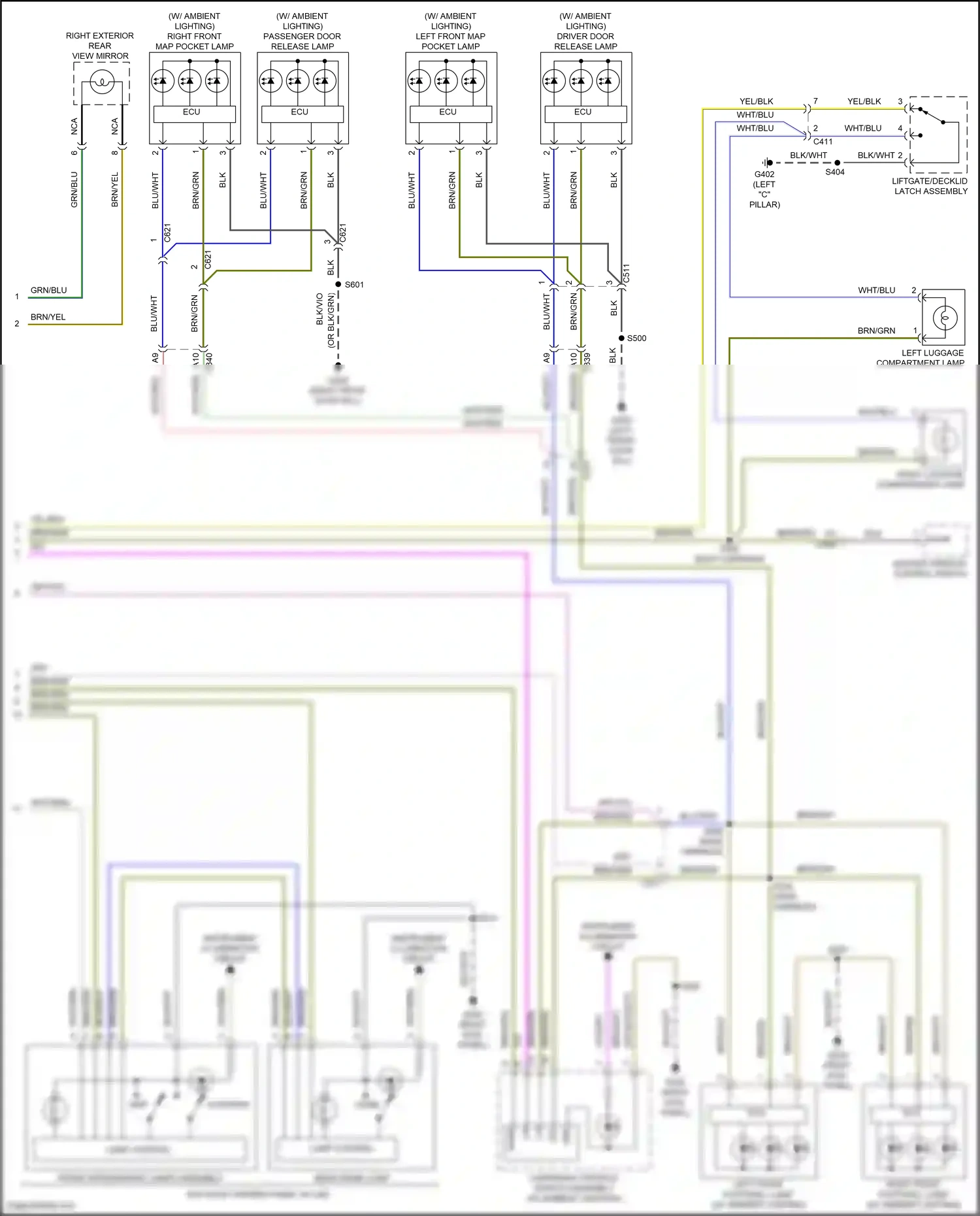 Ford Focus ST III facelift (2015-2018) master window control switch wiring diagram  (21 of 28)