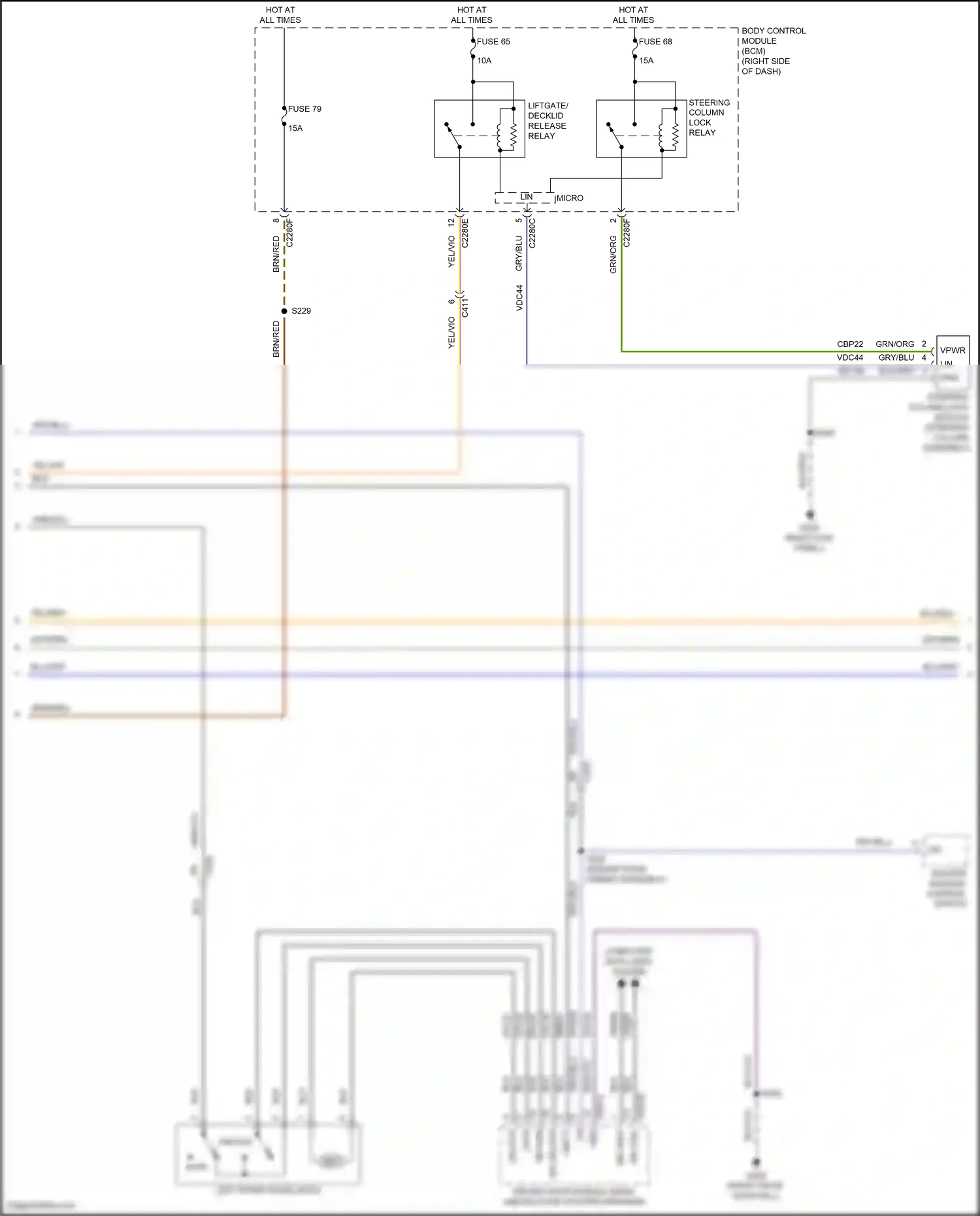 Ford Focus ST III facelift (2015-2018) master window control switch wiring diagram  (19 of 28)
