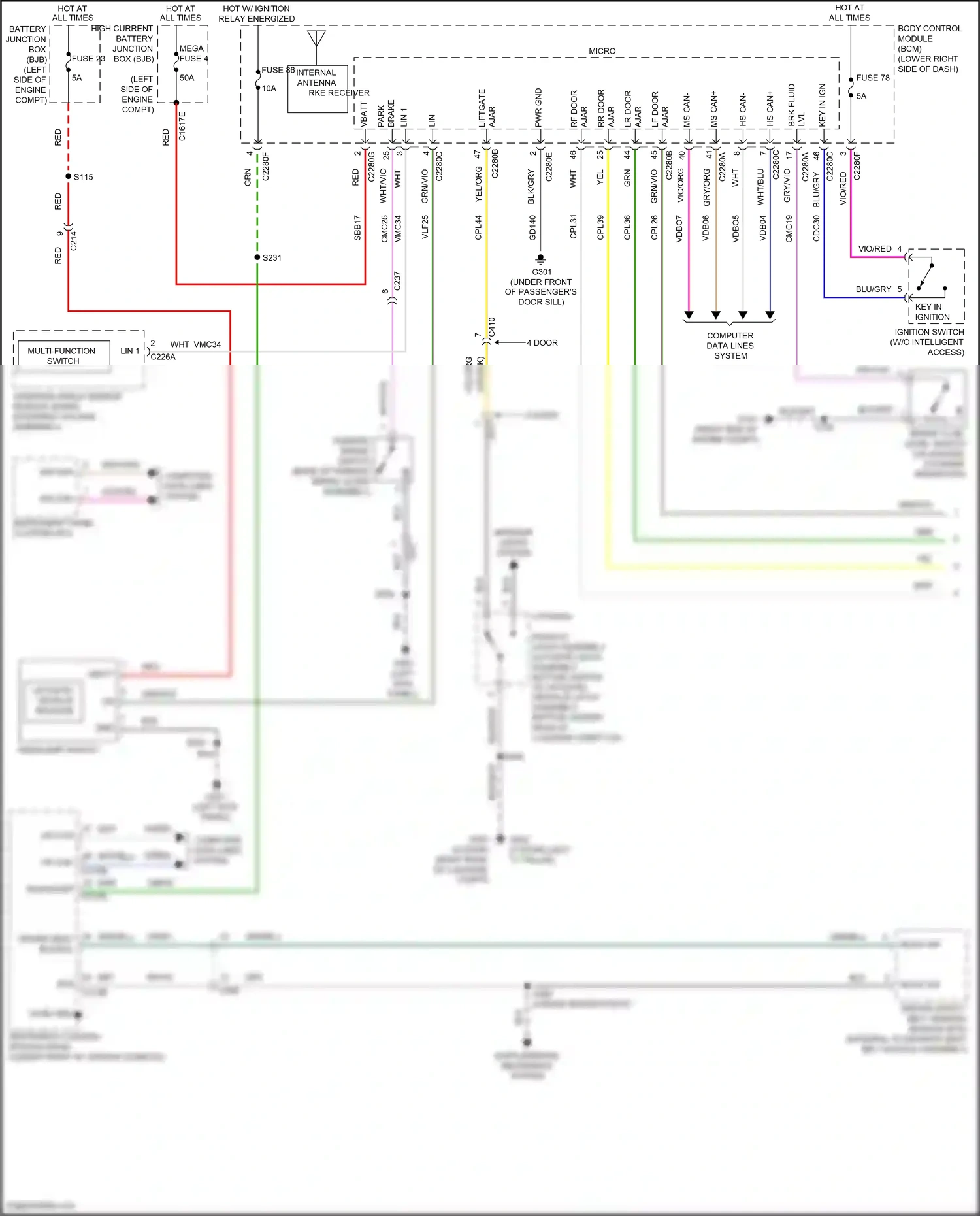 Ford Focus ST III facelift (2015-2018) multi- function switch wiring diagram  (6 of 7)
