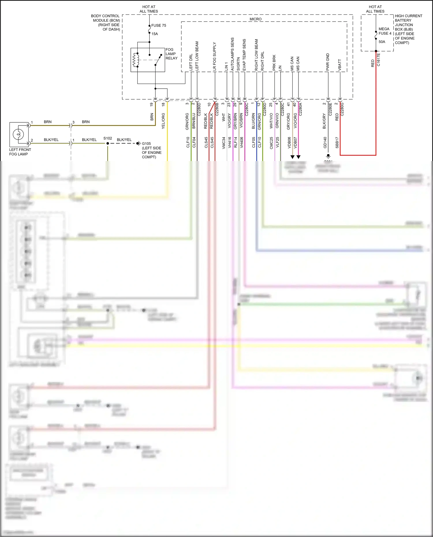 Ford Focus ST III facelift (2015-2018) multi- function switch wiring diagram  (3 of 7)
