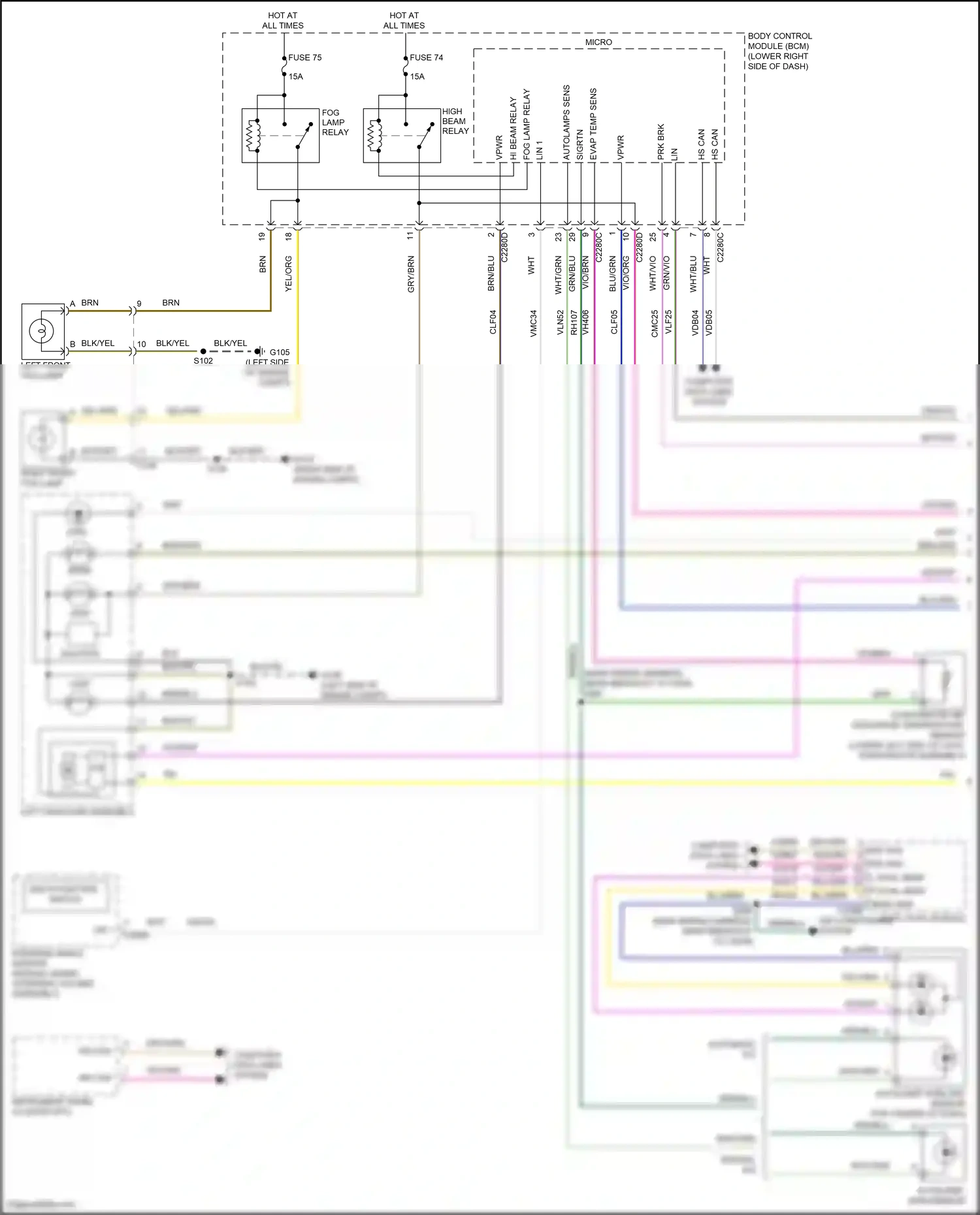 Ford Focus ST III facelift (2015-2018) multi- function wiring diagram  (2 of 2)