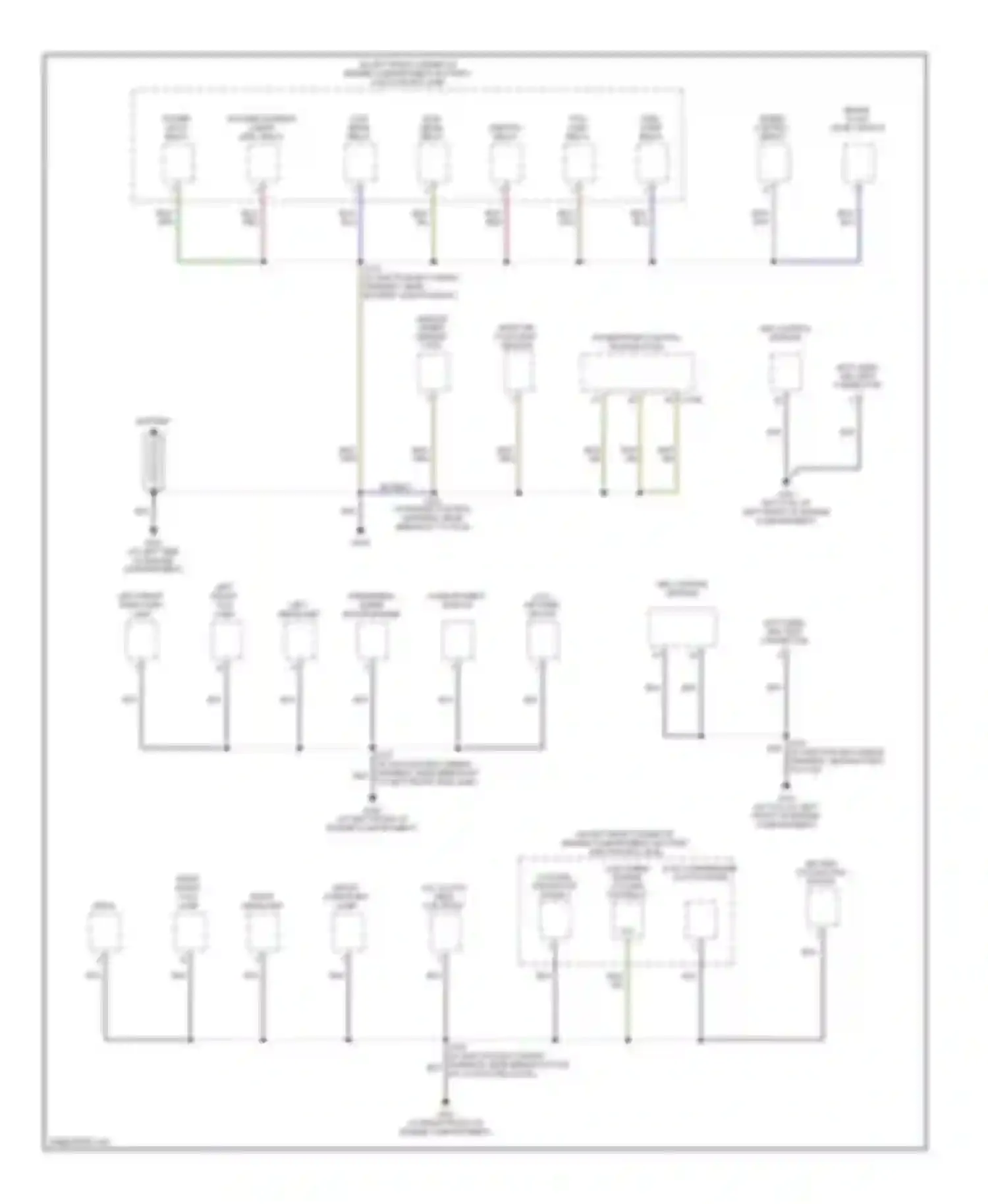 Focus Ford I facelift (2001-2007): Ground distribution circuit (1 of 3)