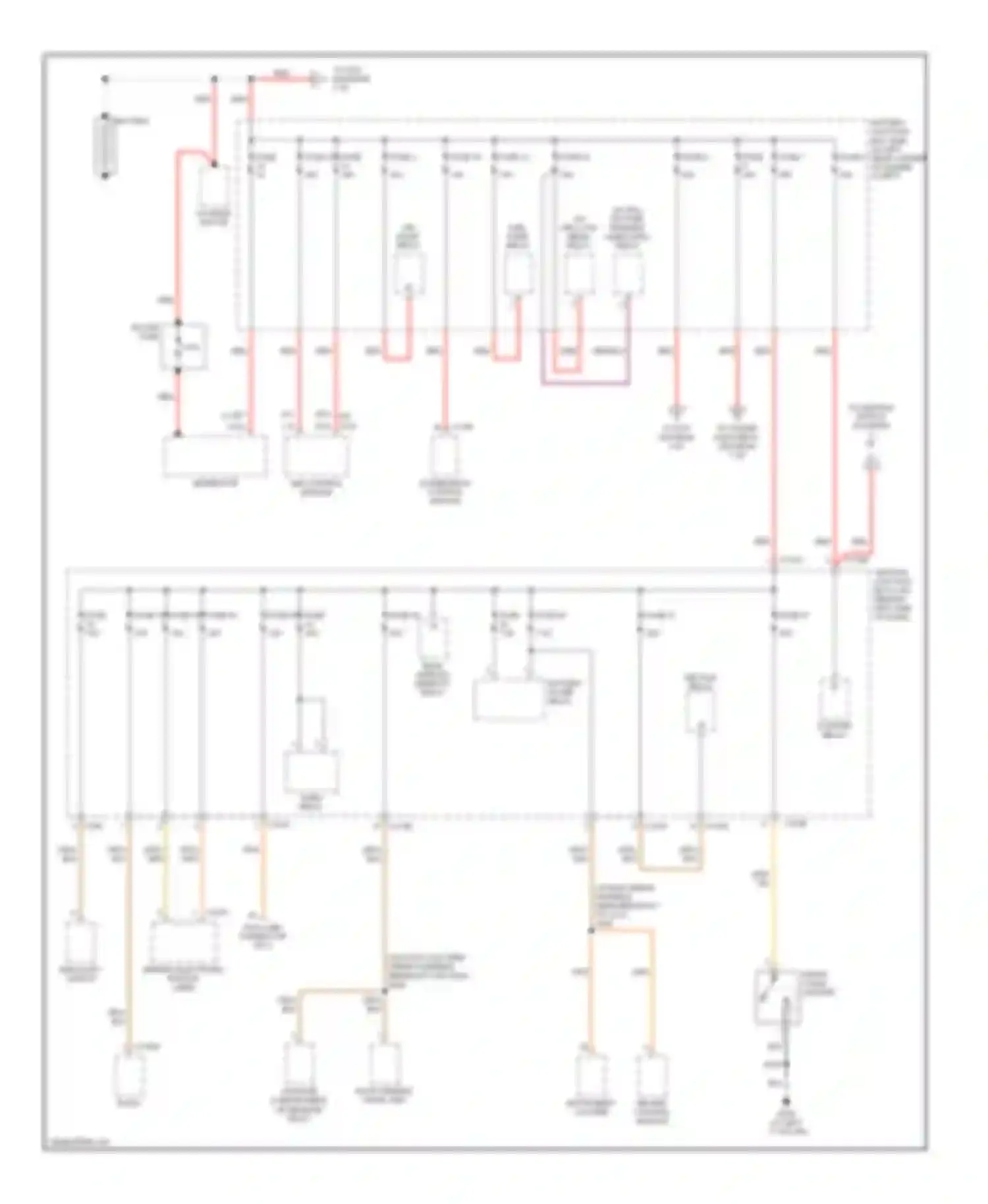 Focus Ford I facelift (2001-2007): Power distribution circuit (1 of 4)
