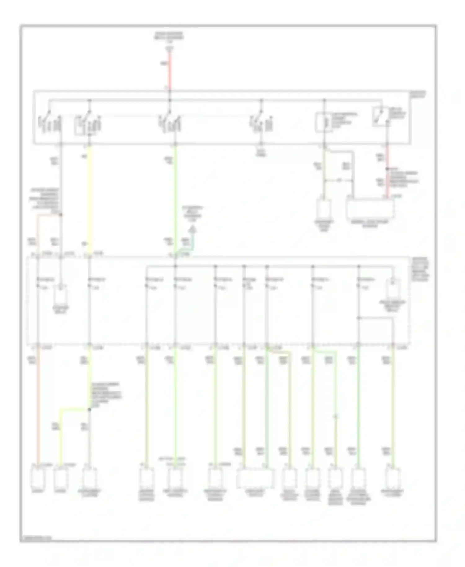 Focus Ford I facelift (2001-2007): Power distribution circuit (2 of 4)
