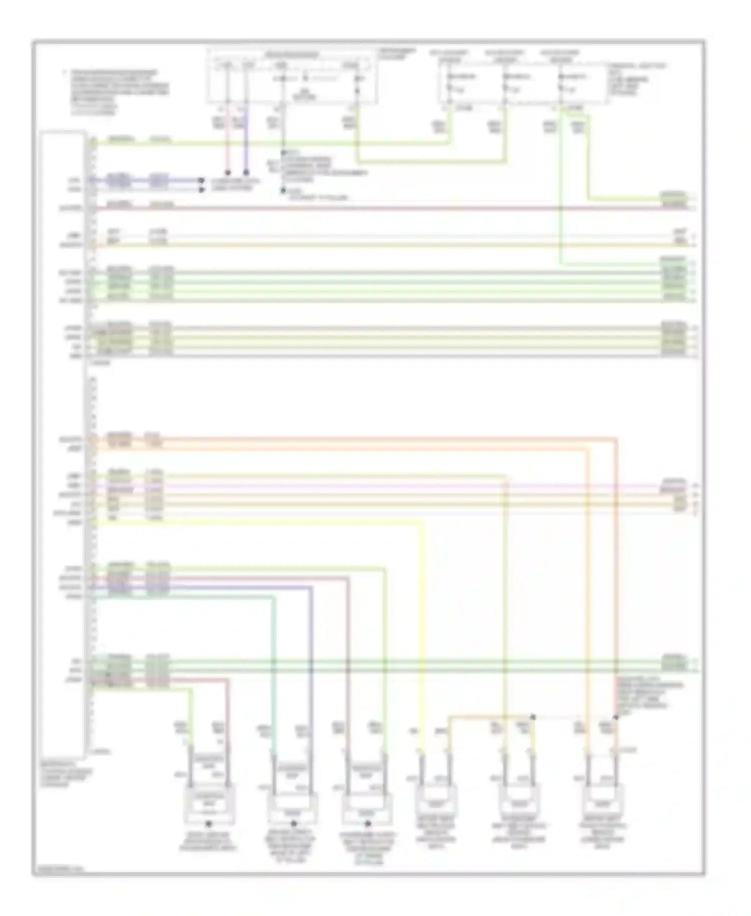 Focus Ford I facelift (2001-2007): Supplemental restraints circuit (1 of 2)