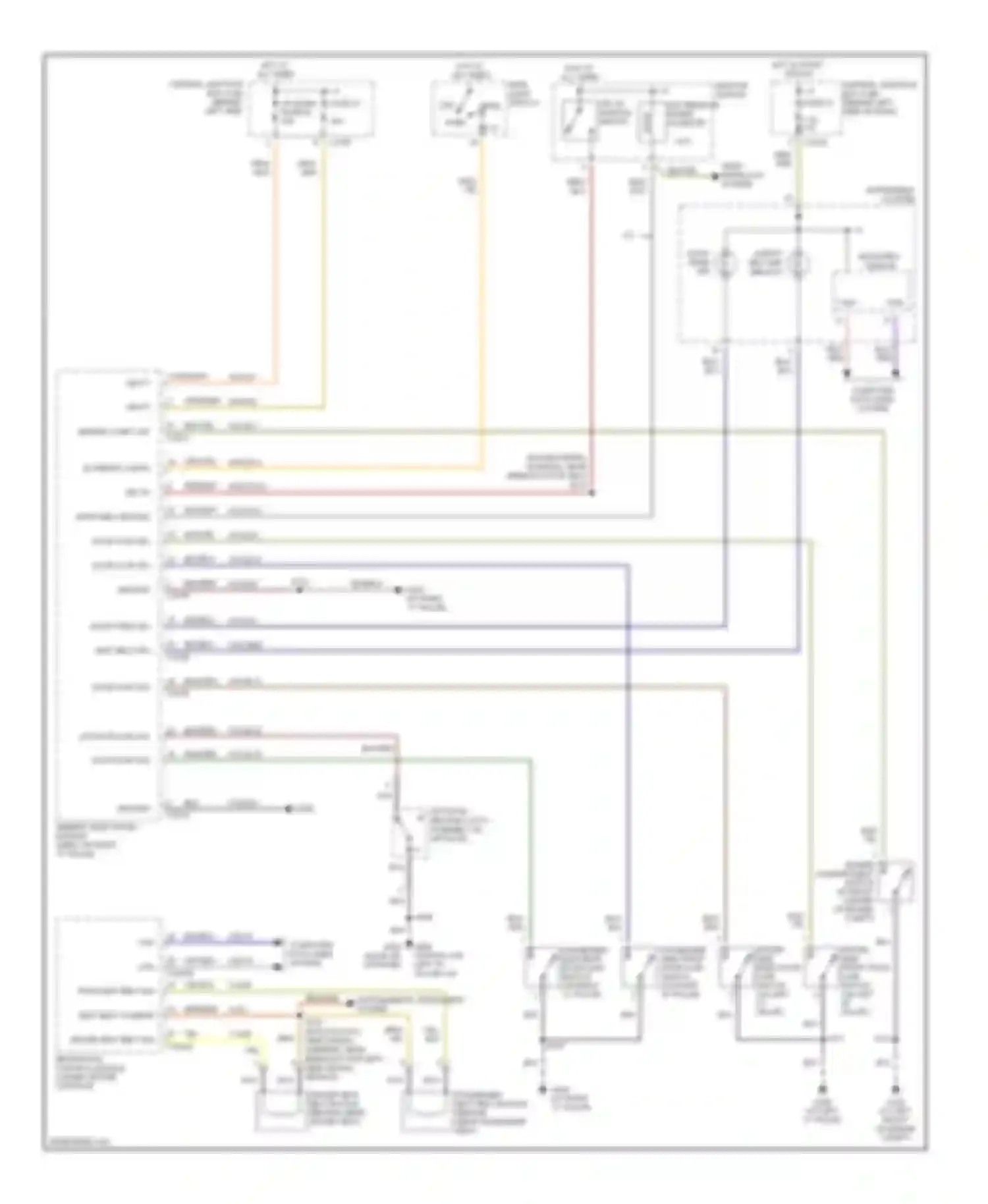 Focus Ford I facelift (2001-2007): Warning systems circuit
