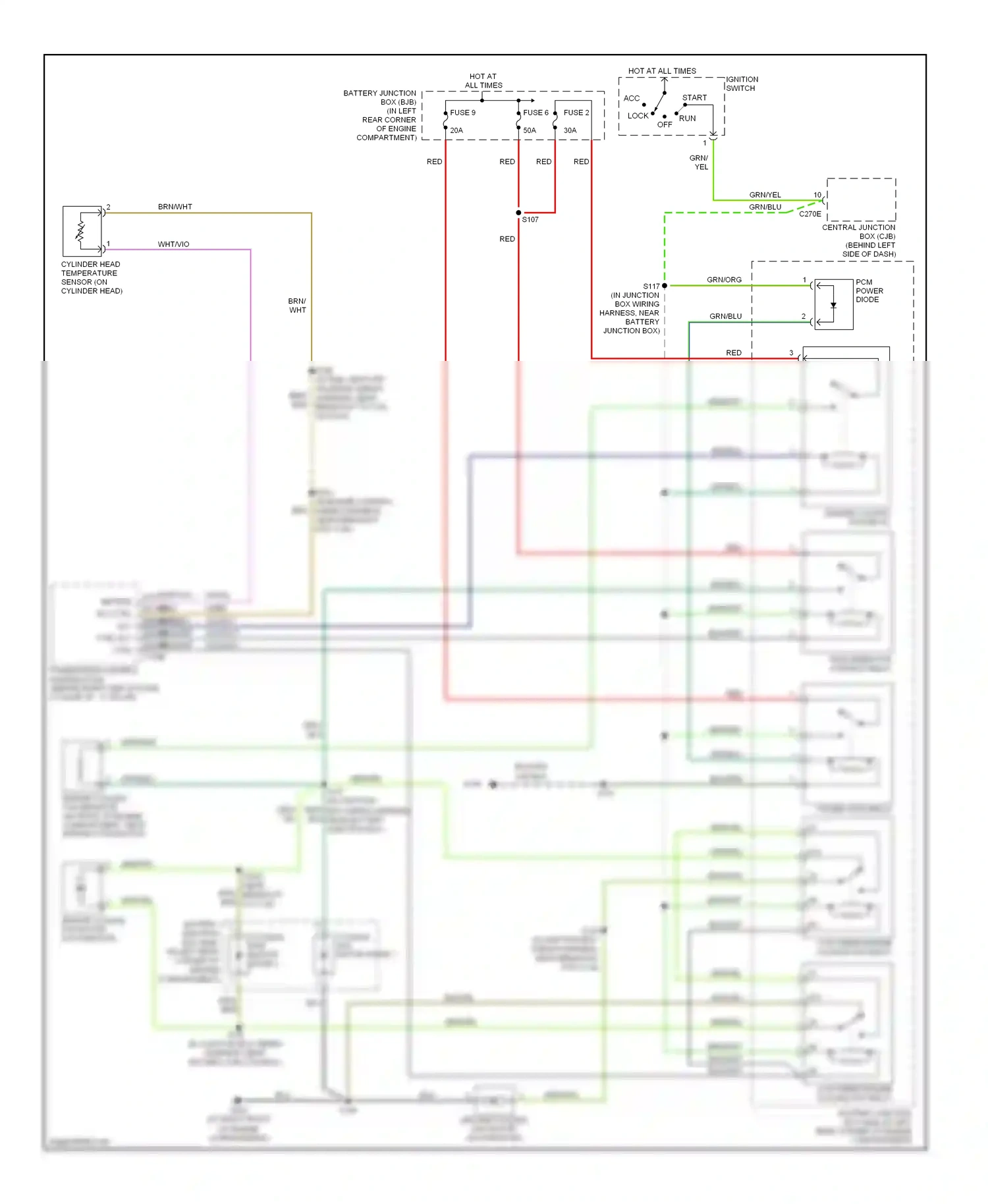 Wiring diagram blu for Ford Focus I facelift (2001-2007) (5 of 38)