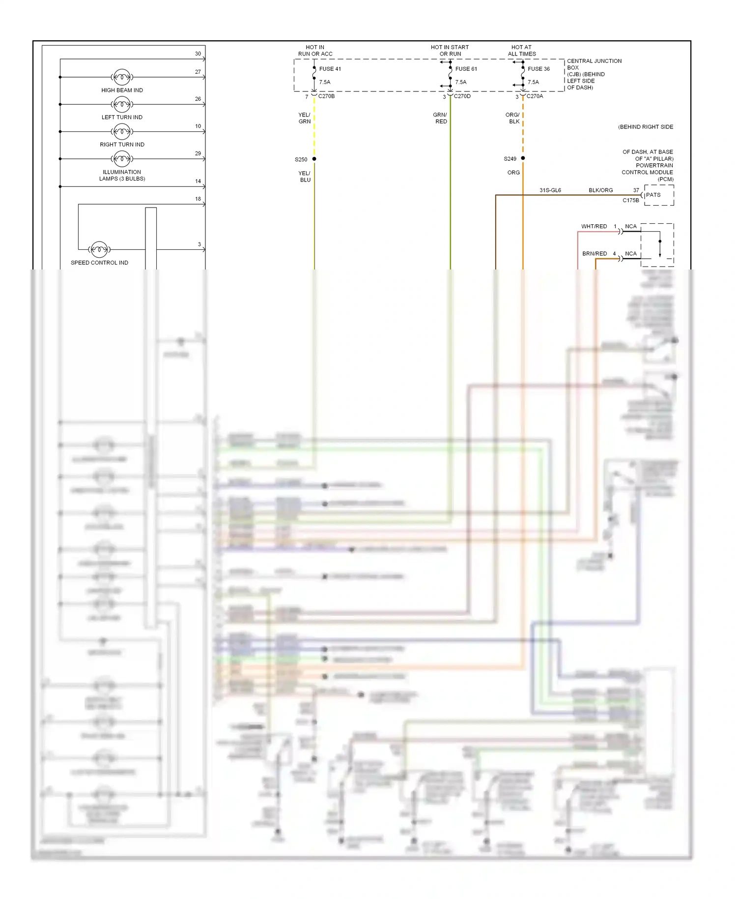Wiring diagram blu/blk for Ford Focus I facelift (2001-2007) (3 of 6)