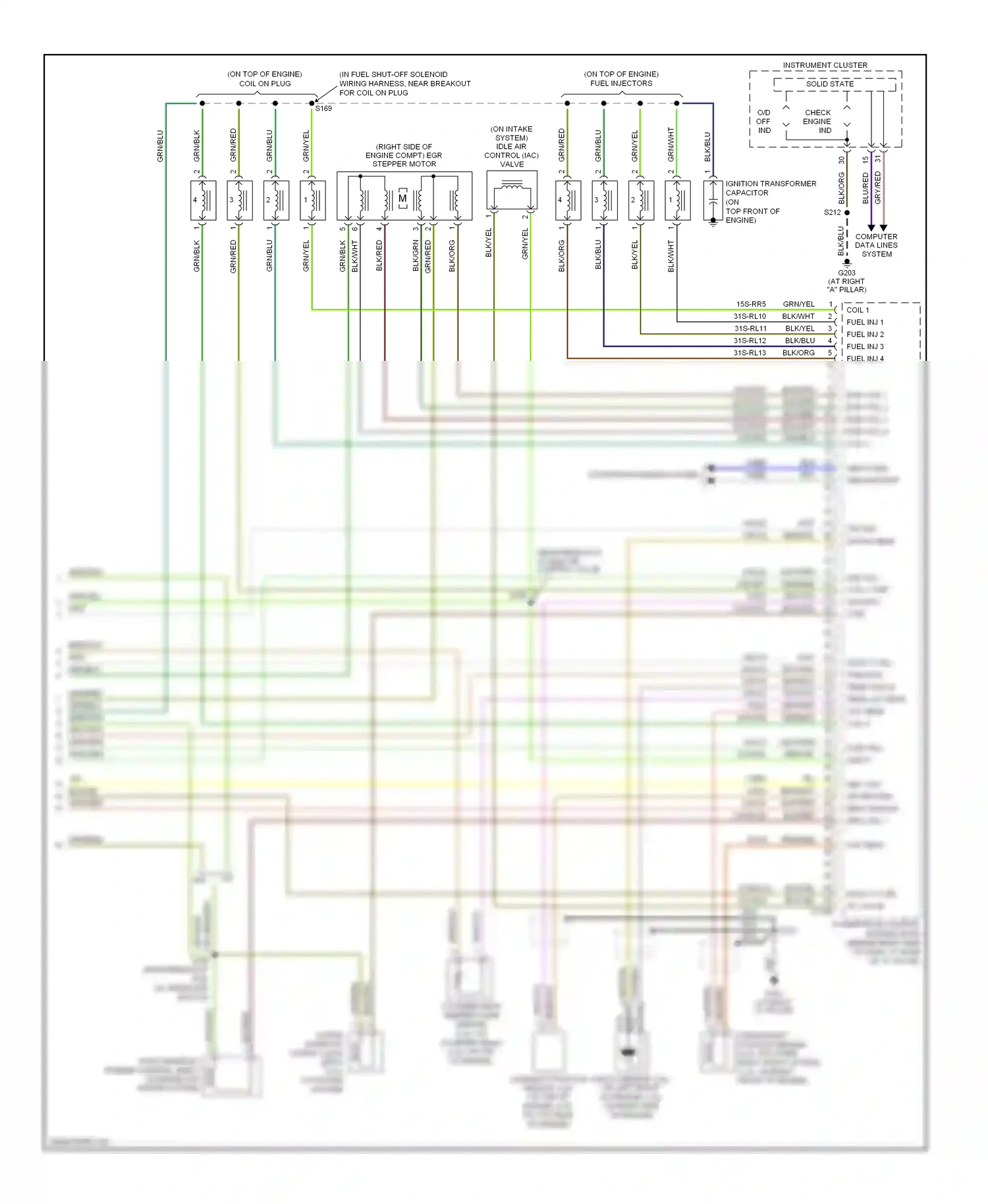 Wiring diagram brn/wht for Ford Focus I facelift (2001-2007) (9 of 9)