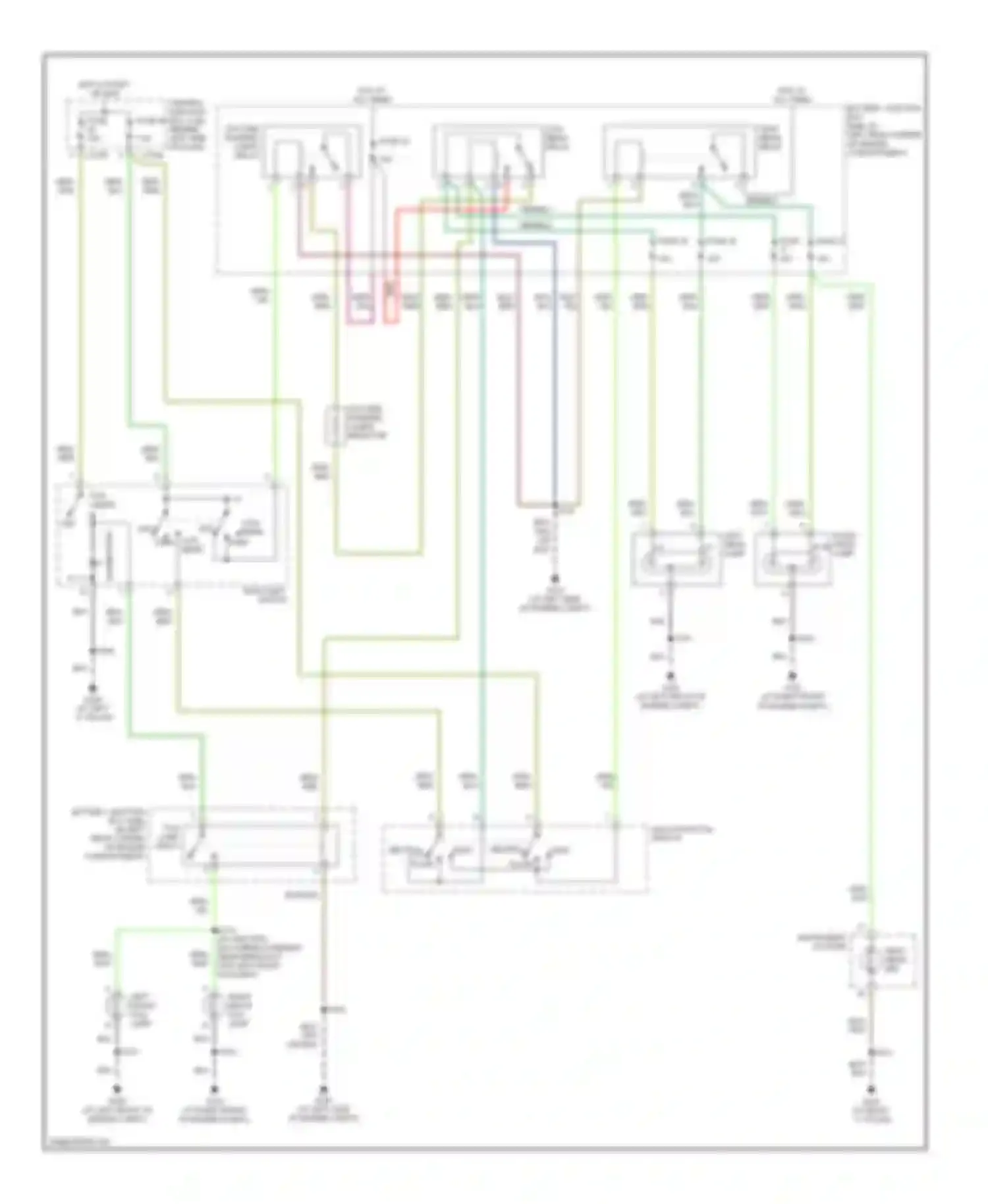 Wiring diagram fog lamp relay for Ford Focus I facelift (2001-2007) (2 of 3)