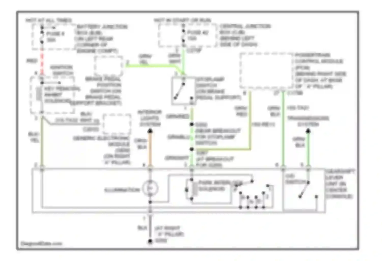 Wiring diagram fuse 8 for Ford Focus I facelift (2001-2007) (2 of 4)