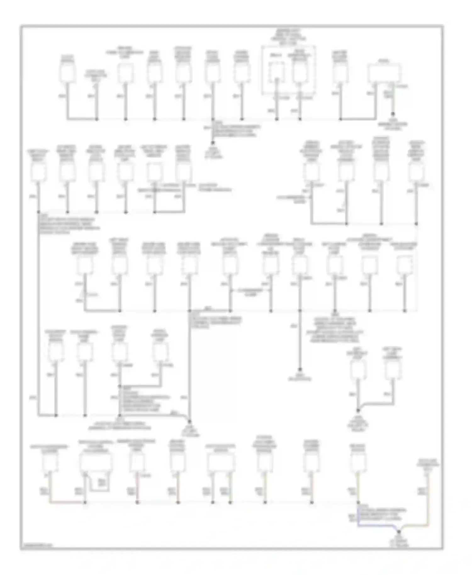Wiring diagram (in door lock feed wiring harness, near breakout for Ford Focus I facelift (2001-2007) (1 of 1)