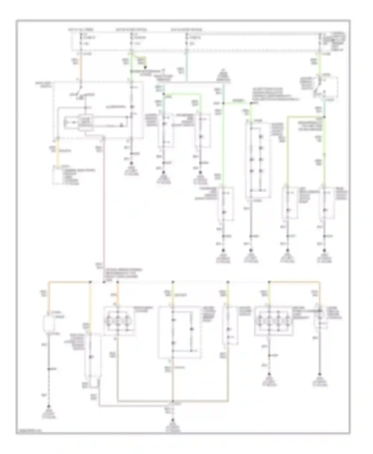 Wiring diagram master window adjust switch for Ford Focus I facelift (2001-2007) (2 of 5)