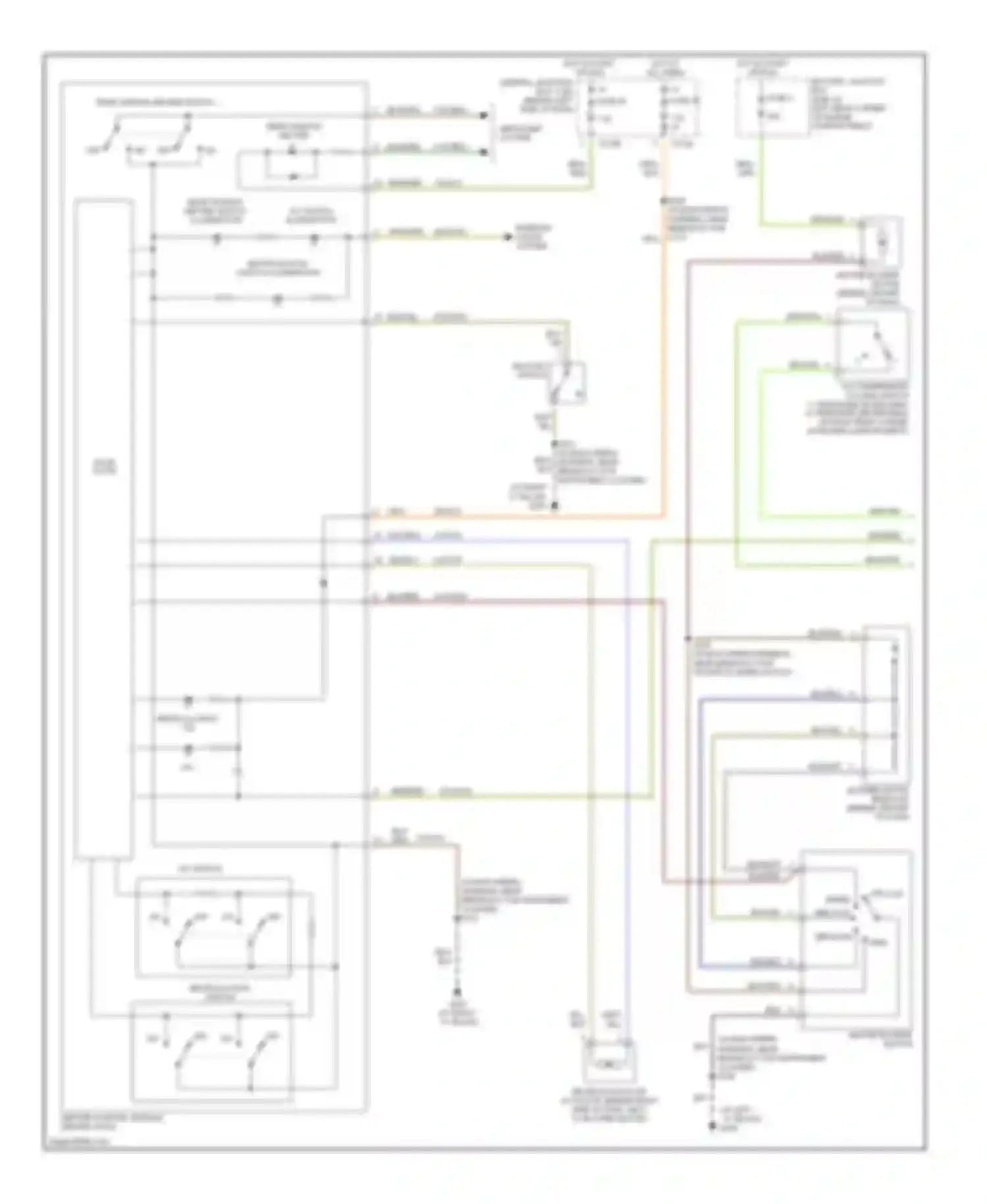 Wiring diagram rear window heater switch for Ford Focus I facelift (2001-2007) (2 of 3)